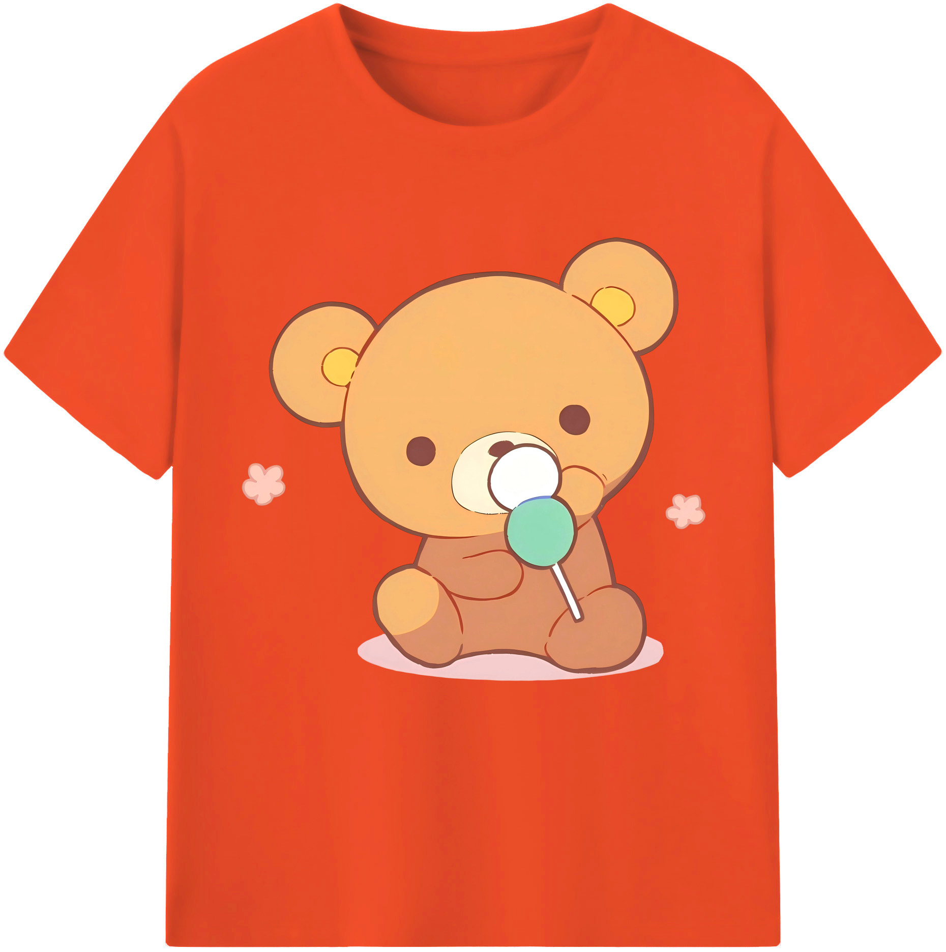 （画像用） リラックマ リラックマ キイロイトリ Rilakkuma Korilakkuma Kiiroitori 綿100％半袖Tシャツ（フロントプリント）
