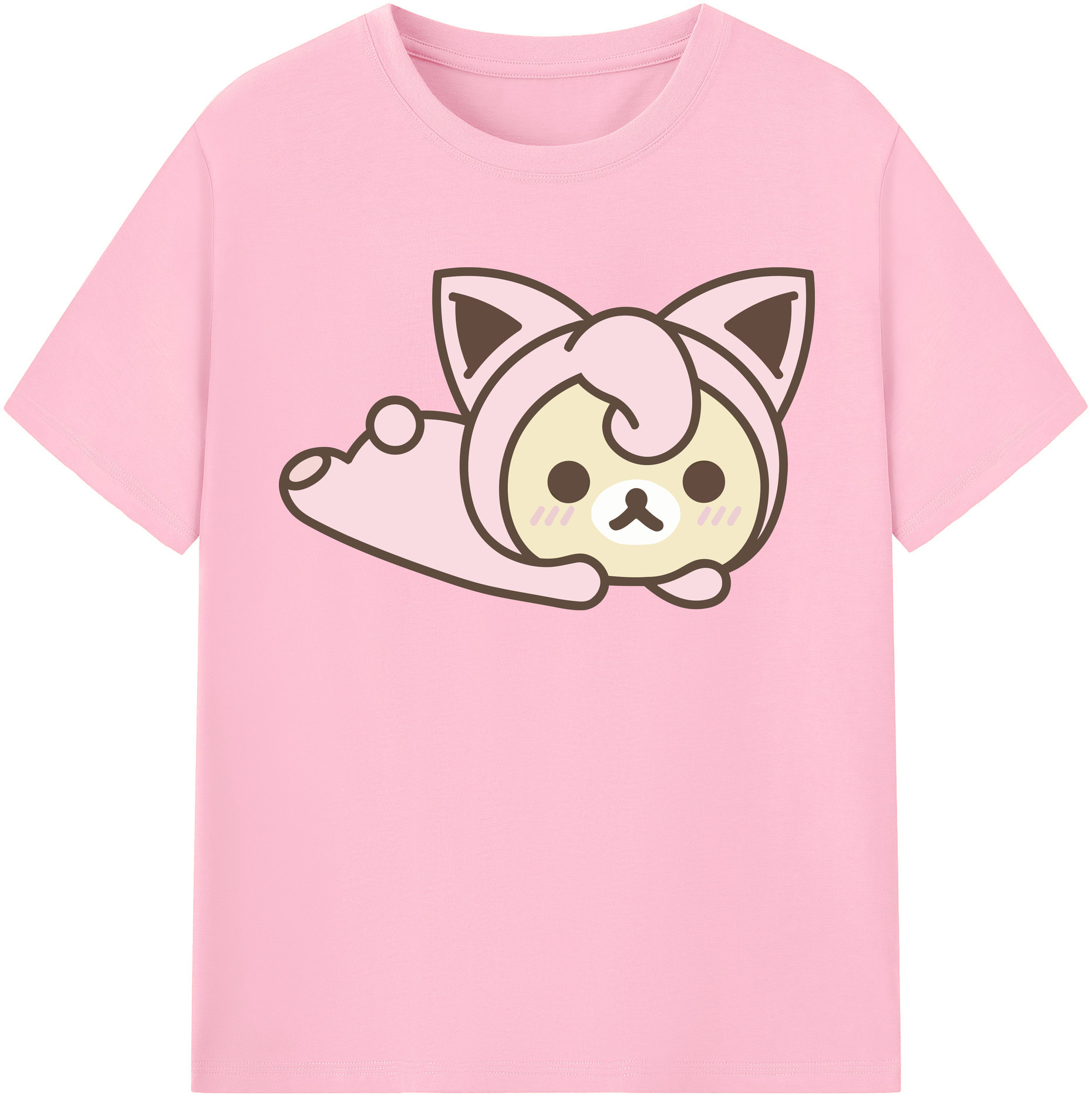 （画像用） リラックマ リラックマ キイロイトリ Rilakkuma Korilakkuma Kiiroitori 綿100％半袖Tシャツ（フロントプリント）