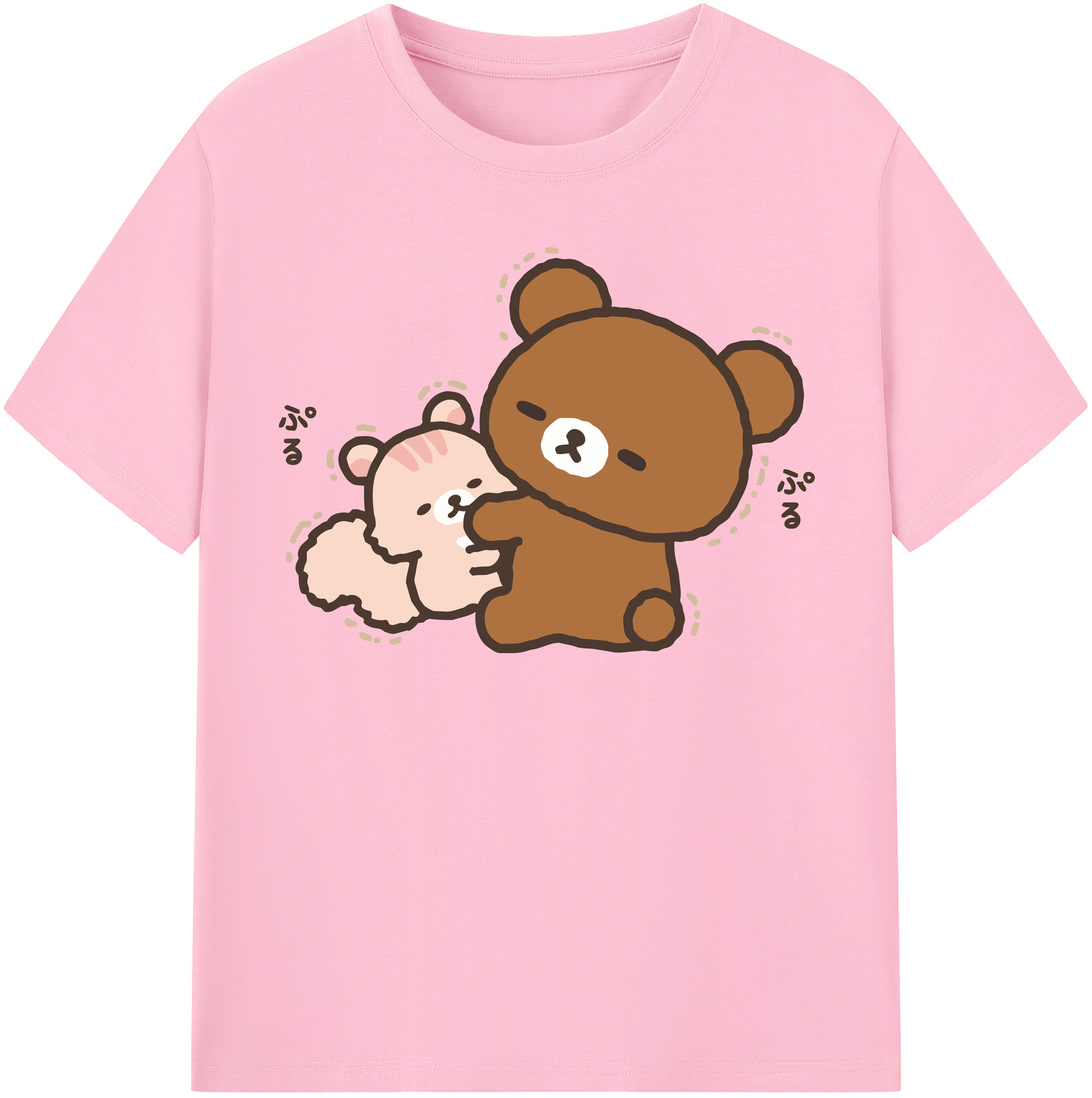 （画像用） リラックマ リラックマ キイロイトリ Rilakkuma Korilakkuma Kiiroitori 綿100％半袖Tシャツ（フロントプリント）