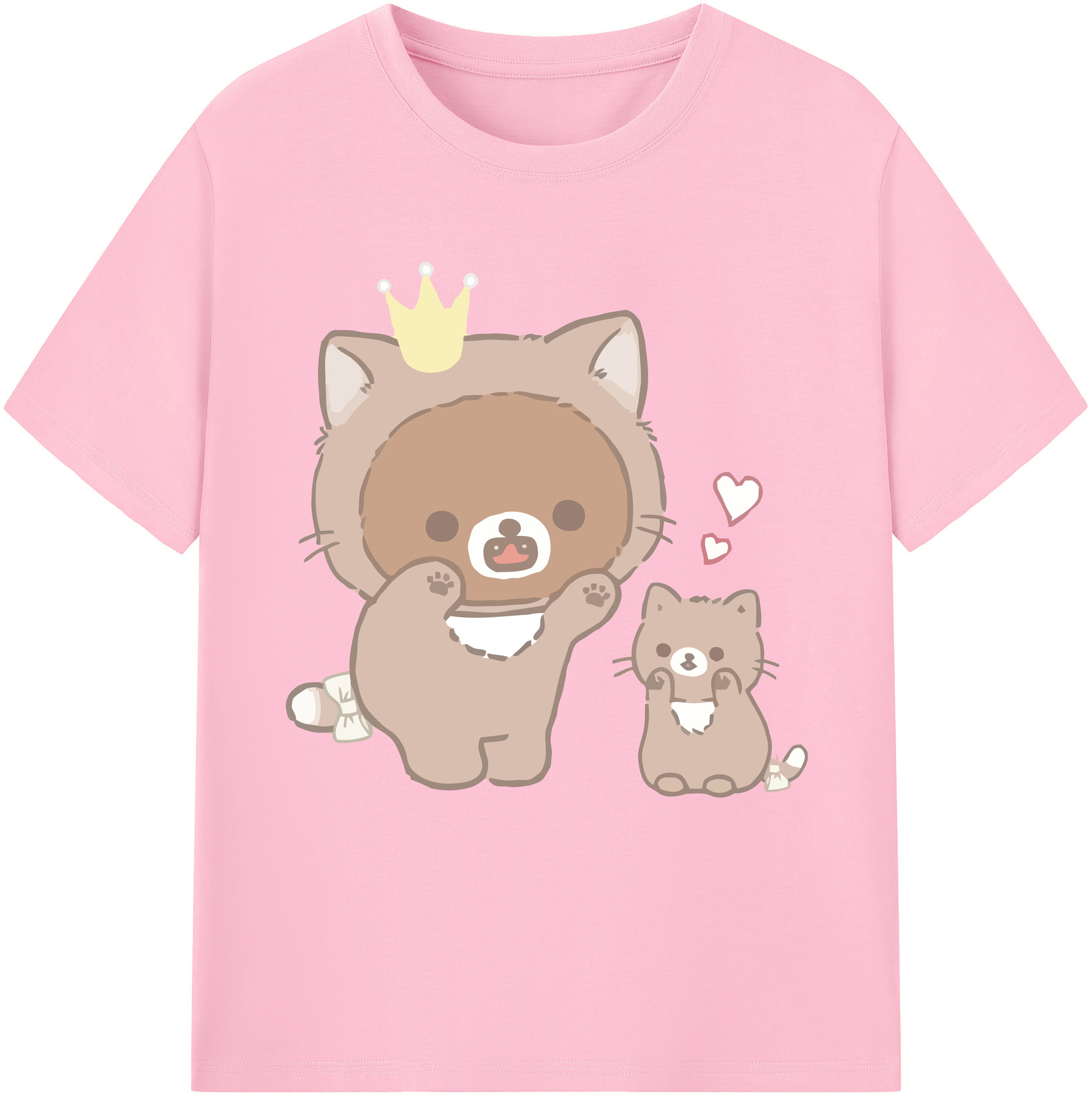 （画像用） リラックマ リラックマ キイロイトリ Rilakkuma Korilakkuma Kiiroitori 綿100％半袖Tシャツ（フロントプリント）