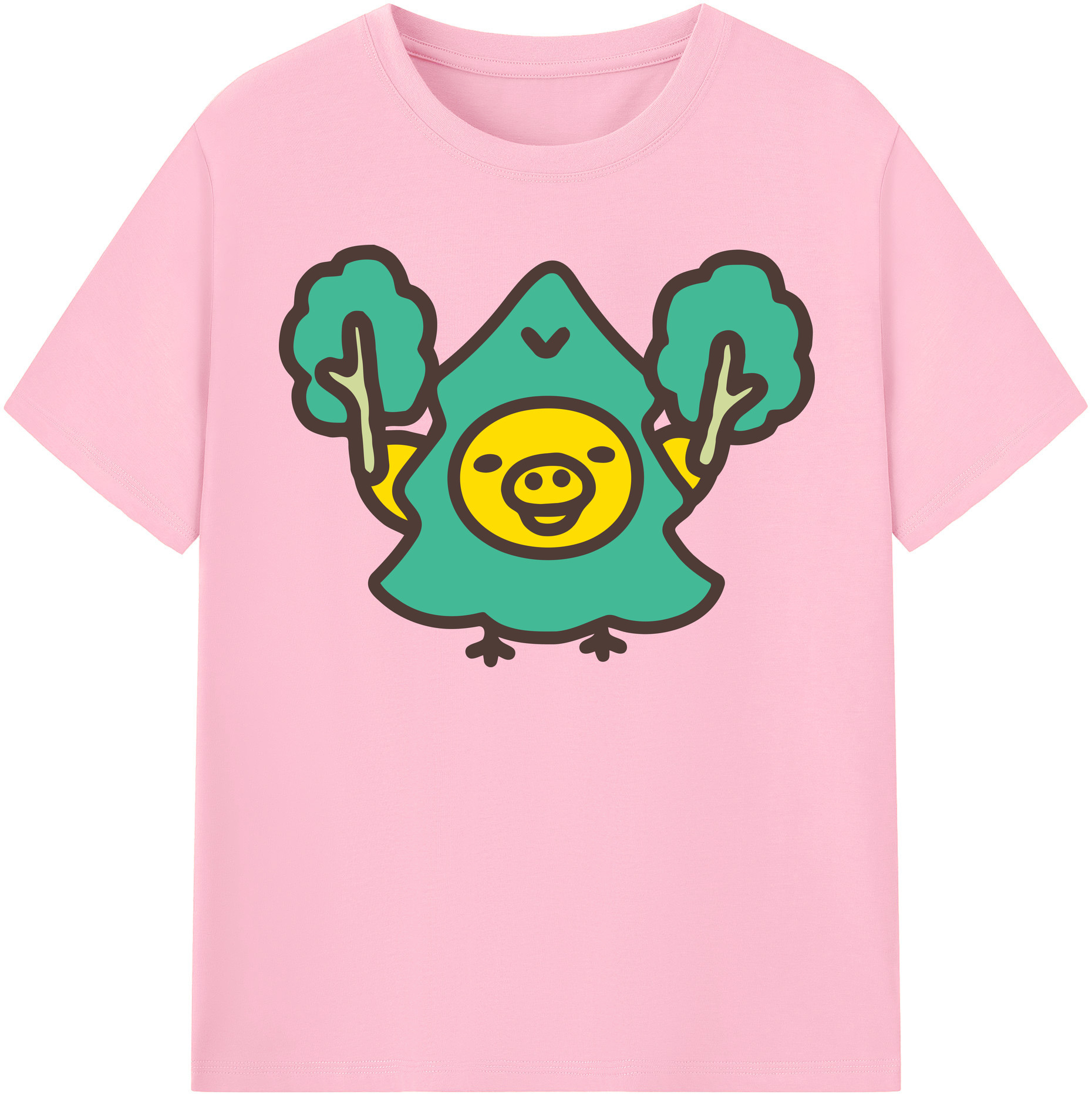 （画像用） リラックマ リラックマ キイロイトリ Rilakkuma Korilakkuma Kiiroitori 綿100％半袖Tシャツ（フロントプリント）