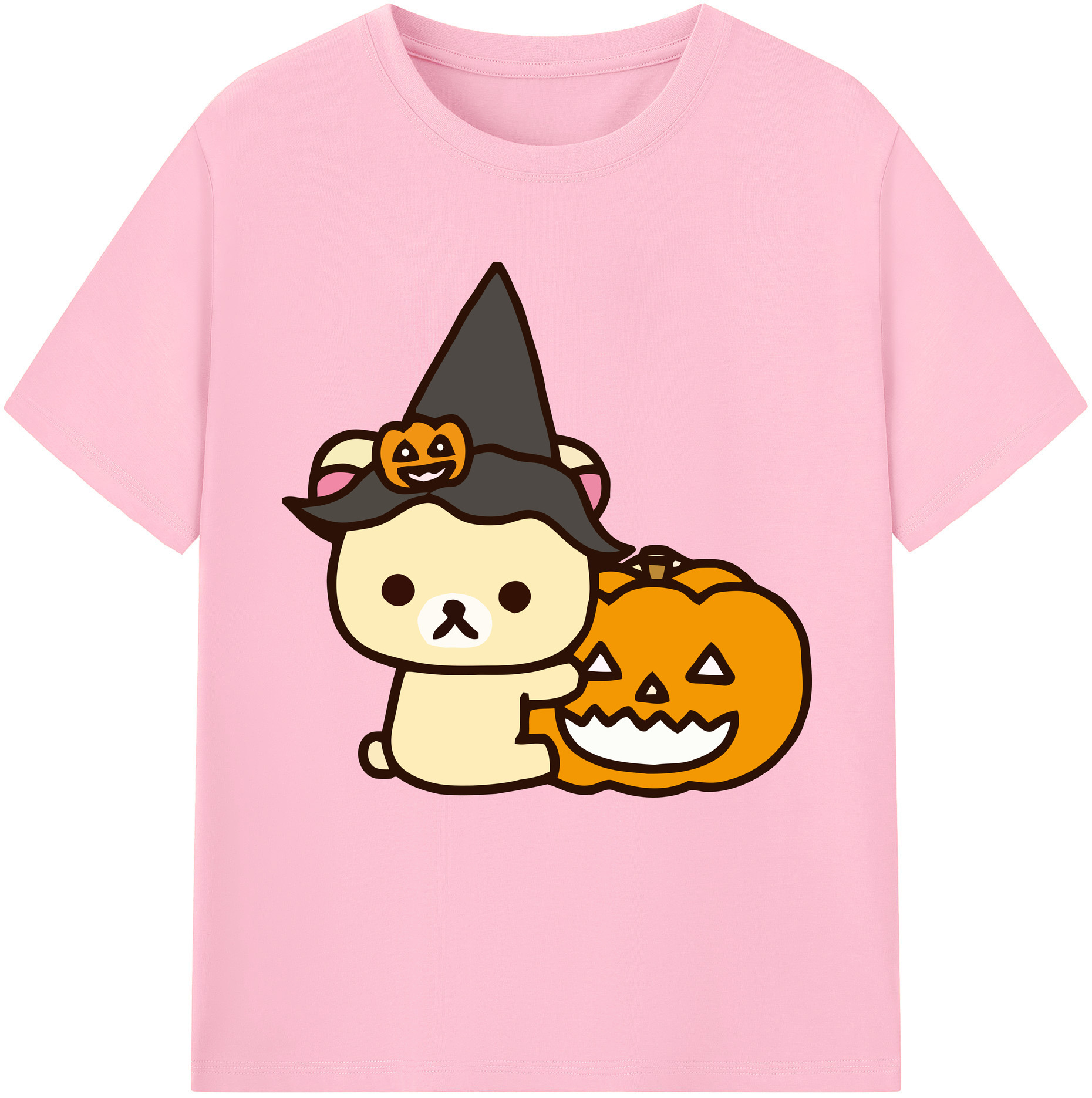 （画像用） リラックマ リラックマ キイロイトリ Rilakkuma Korilakkuma Kiiroitori 綿100％半袖Tシャツ（フロントプリント）