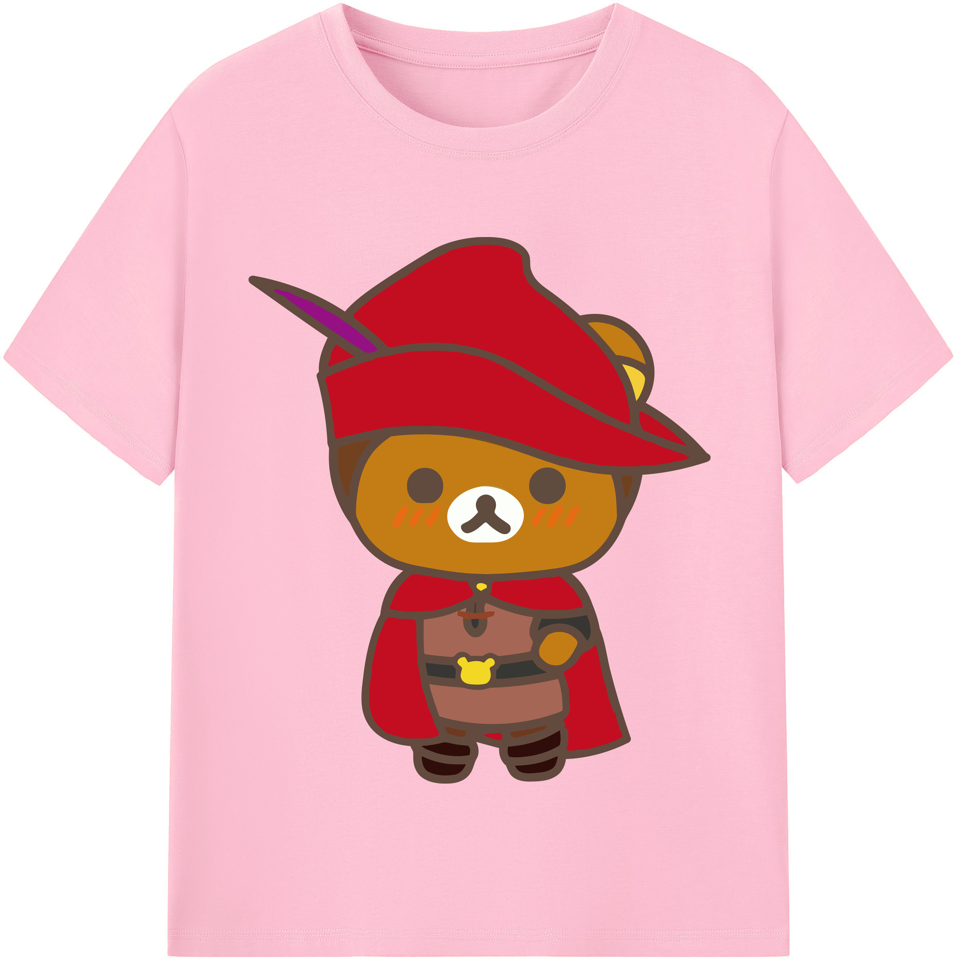 （画像用） リラックマ リラックマ キイロイトリ Rilakkuma Korilakkuma Kiiroitori 綿100％半袖Tシャツ（フロントプリント）