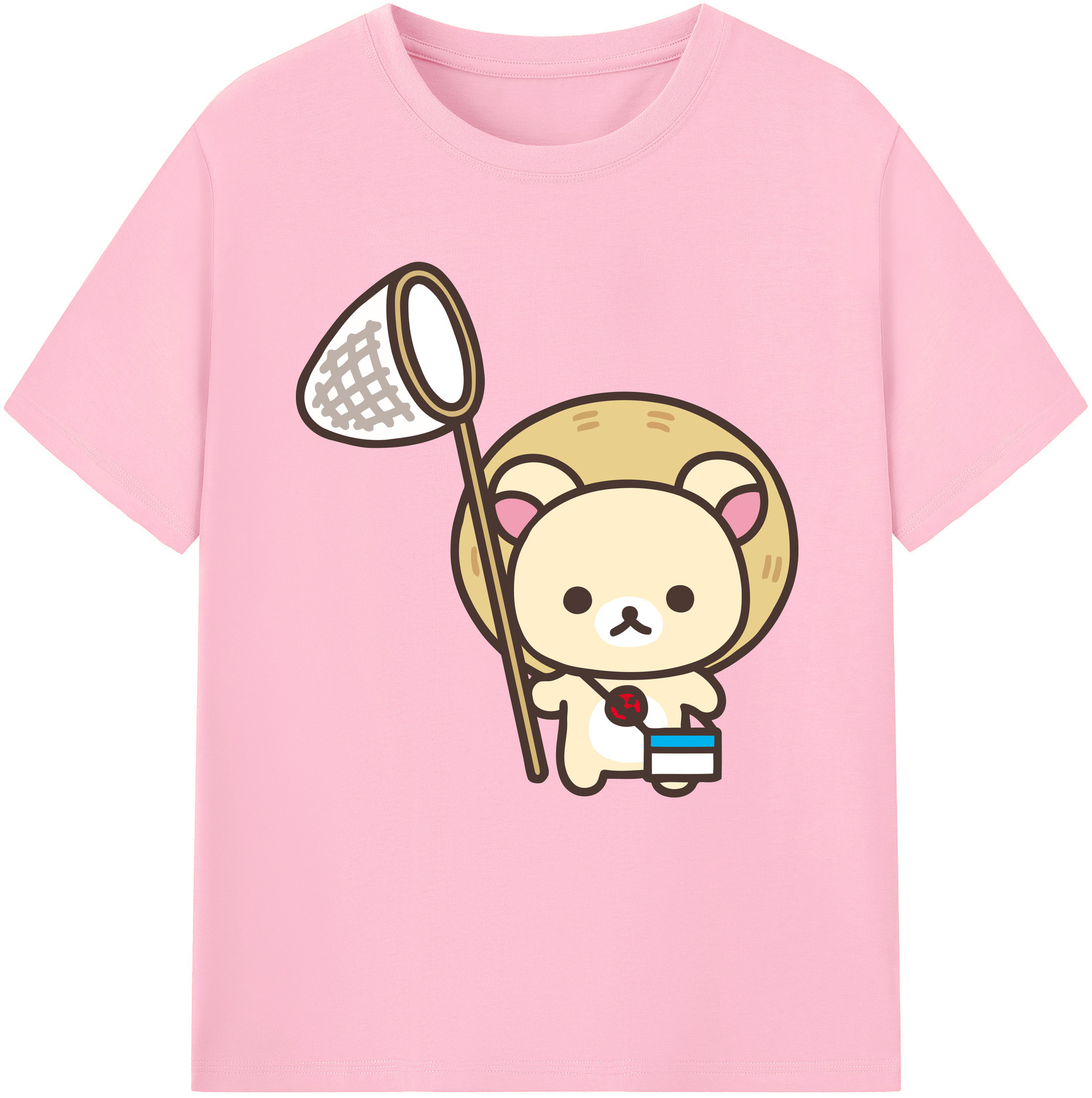 （画像用） リラックマ リラックマ キイロイトリ Rilakkuma Korilakkuma Kiiroitori 綿100％半袖Tシャツ（フロントプリント）