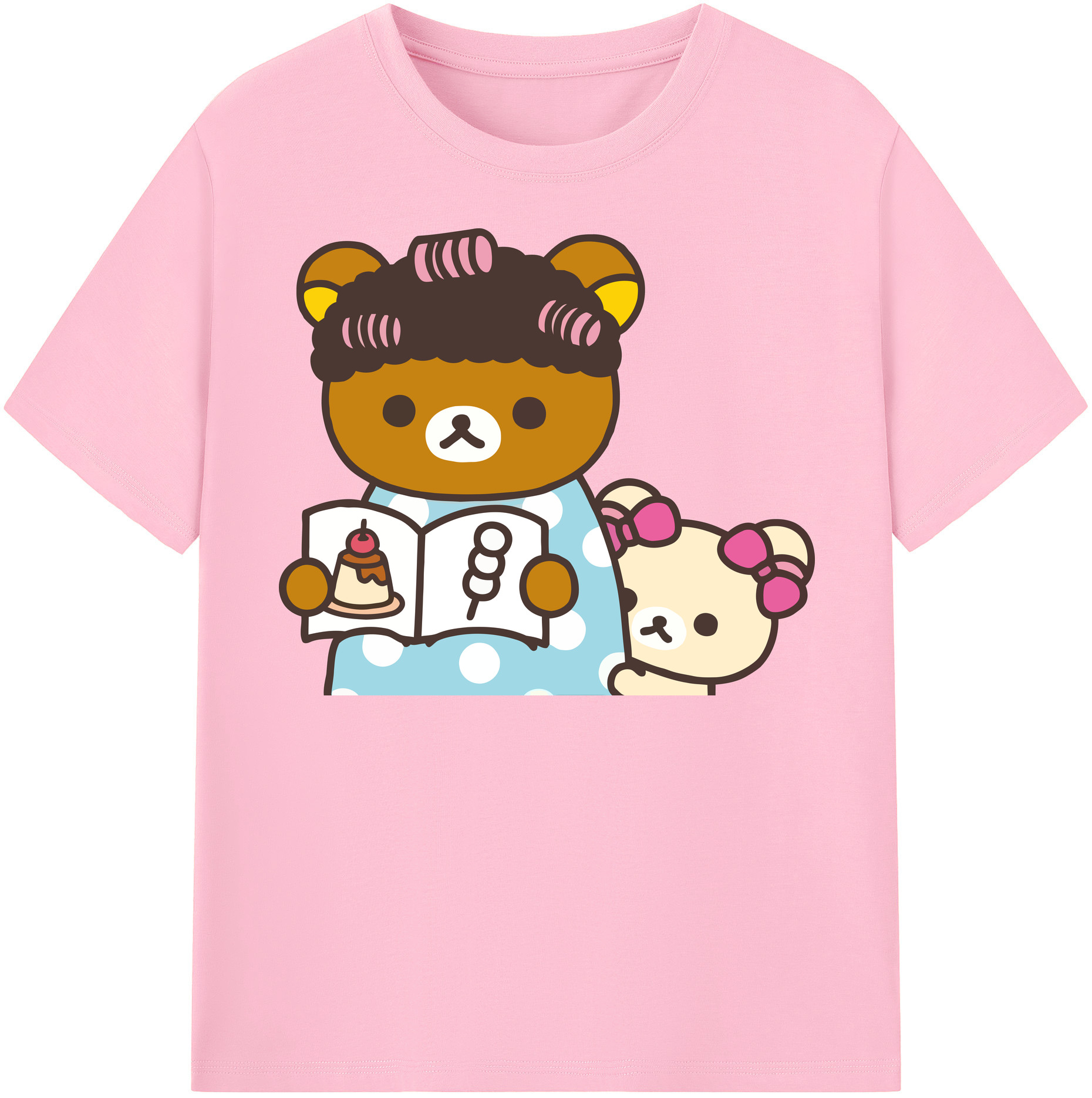 （画像用） リラックマ リラックマ キイロイトリ Rilakkuma Korilakkuma Kiiroitori 綿100％半袖Tシャツ（フロントプリント）