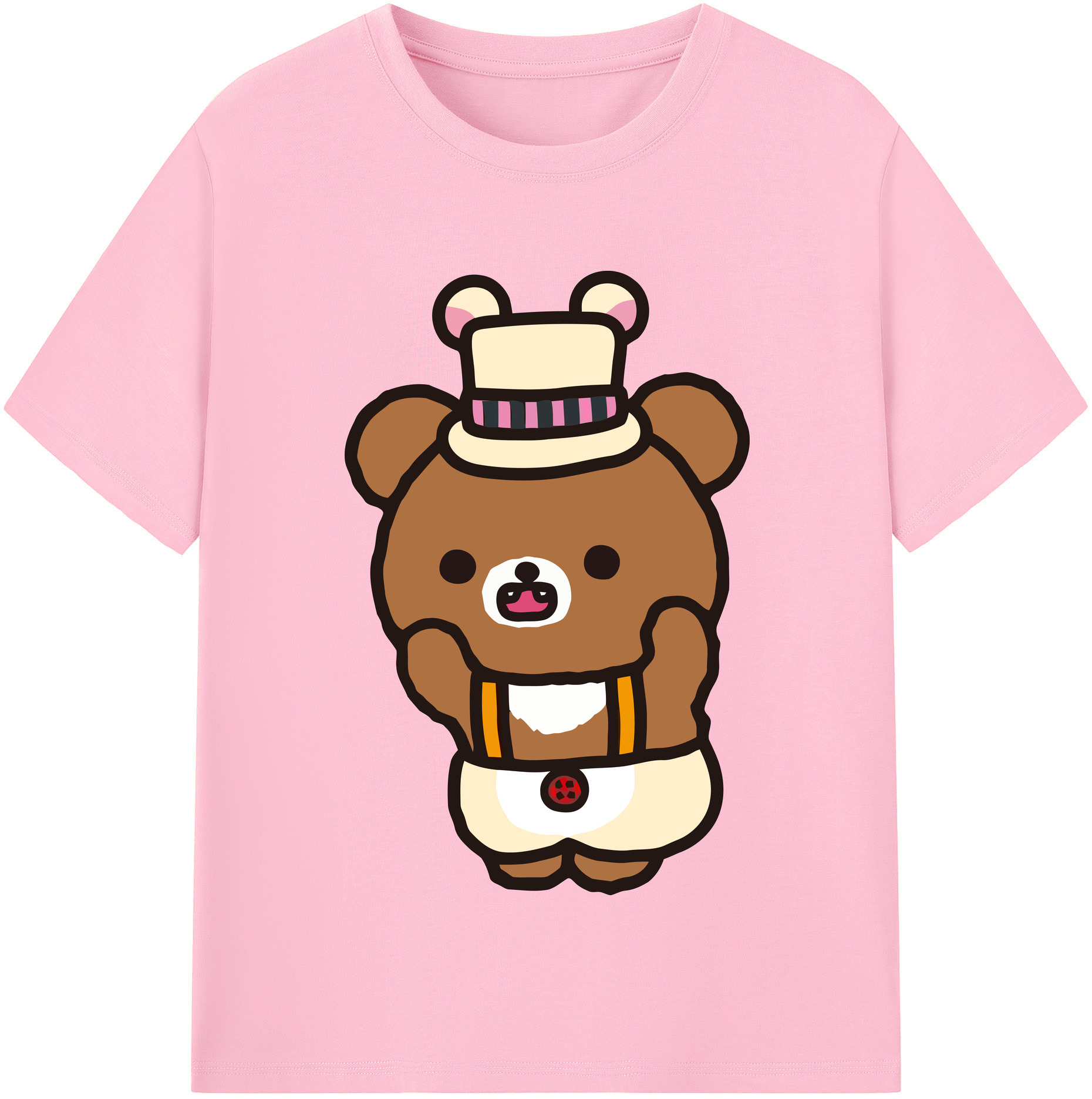 （画像用） リラックマ リラックマ キイロイトリ Rilakkuma Korilakkuma Kiiroitori 綿100％半袖Tシャツ（フロントプリント）