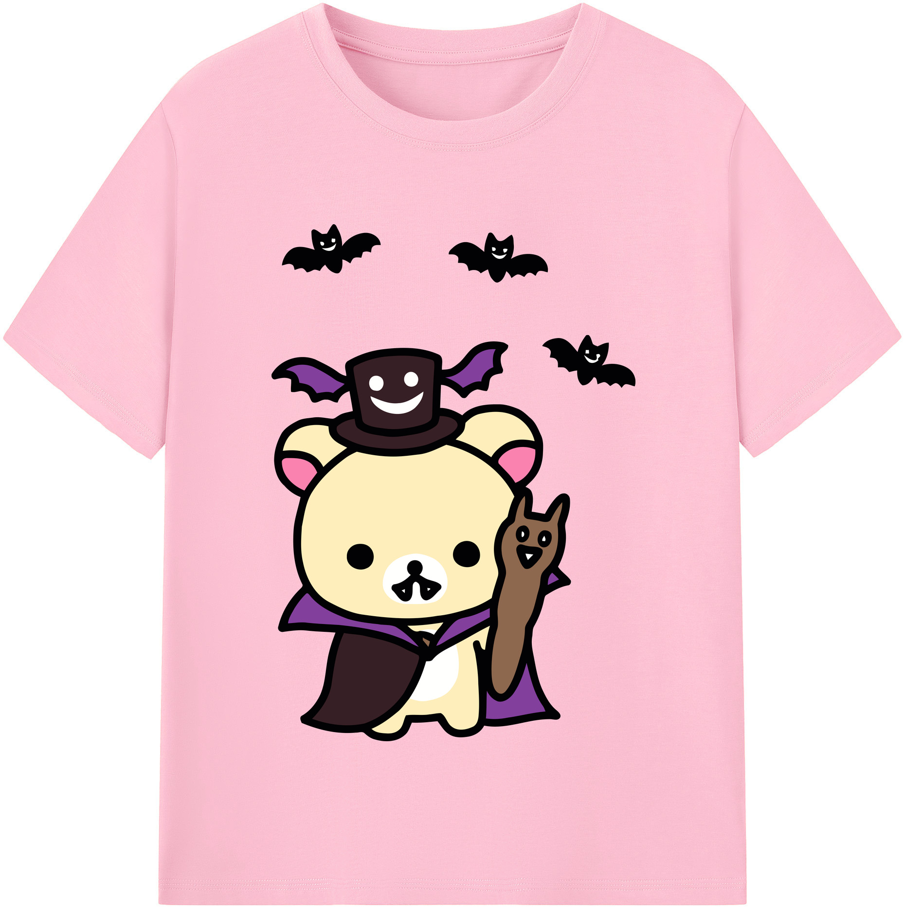 （画像用） リラックマ リラックマ キイロイトリ Rilakkuma Korilakkuma Kiiroitori 綿100％半袖Tシャツ（フロントプリント）