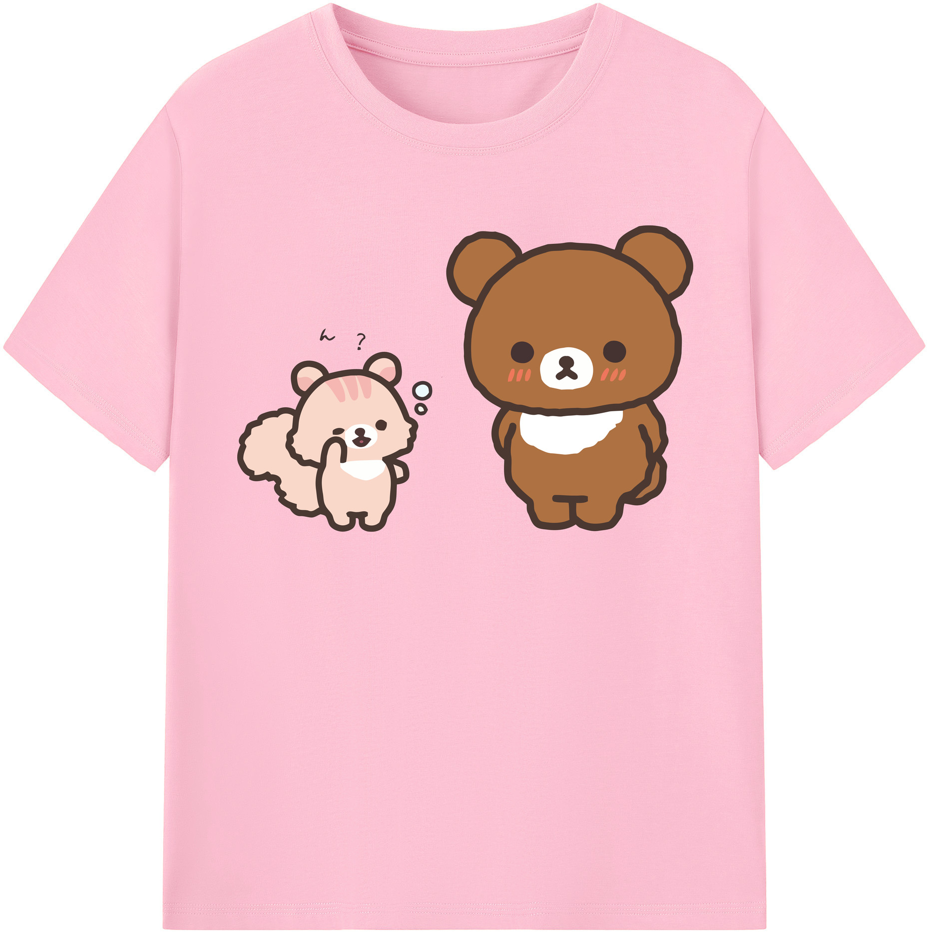（画像用） リラックマ リラックマ キイロイトリ Rilakkuma Korilakkuma Kiiroitori 綿100％半袖Tシャツ（フロントプリント）