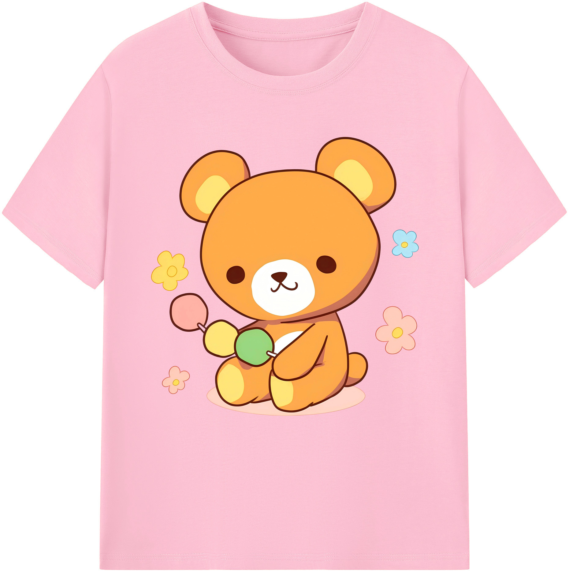 （画像用） リラックマ リラックマ キイロイトリ Rilakkuma Korilakkuma Kiiroitori 綿100％半袖Tシャツ（フロントプリント）