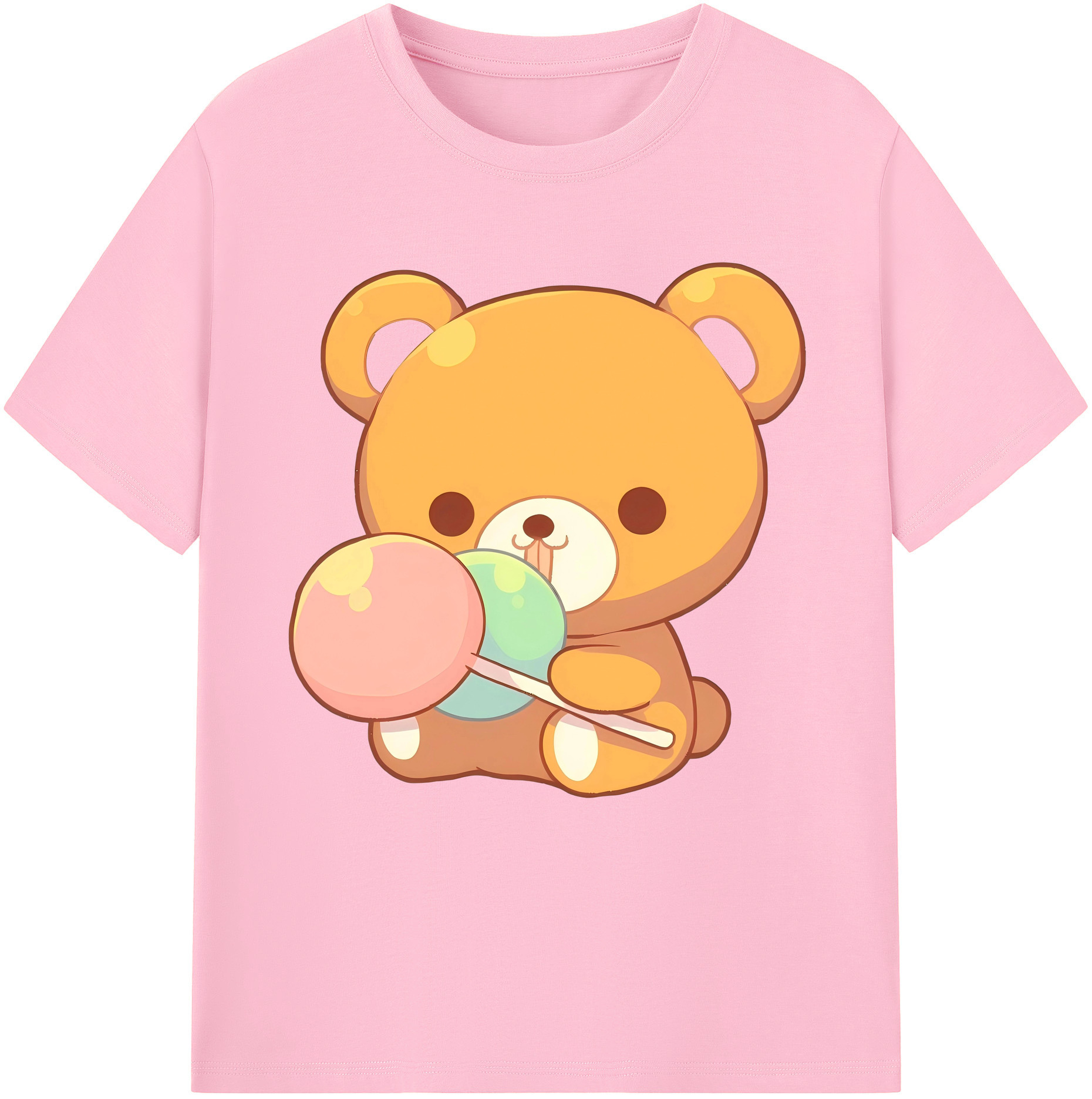 （画像用） リラックマ リラックマ キイロイトリ Rilakkuma Korilakkuma Kiiroitori 綿100％半袖Tシャツ（フロントプリント）