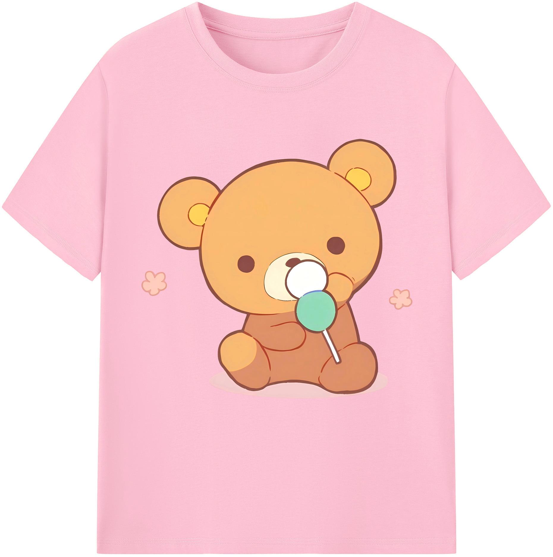 （画像用） リラックマ リラックマ キイロイトリ Rilakkuma Korilakkuma Kiiroitori 綿100％半袖Tシャツ（フロントプリント）