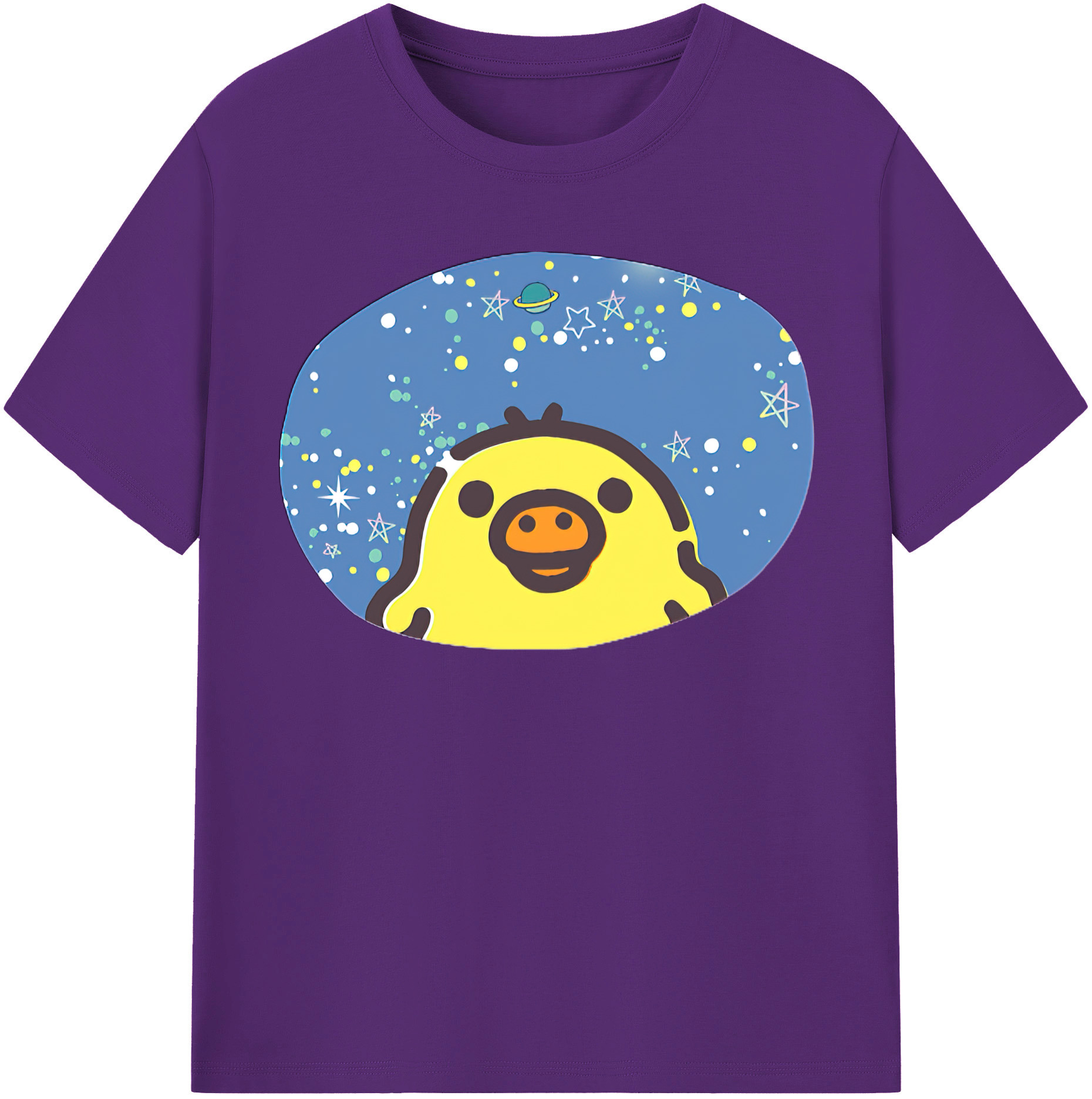 （画像用） リラックマ リラックマ キイロイトリ Rilakkuma Korilakkuma Kiiroitori 綿100％半袖Tシャツ（フロントプリント）