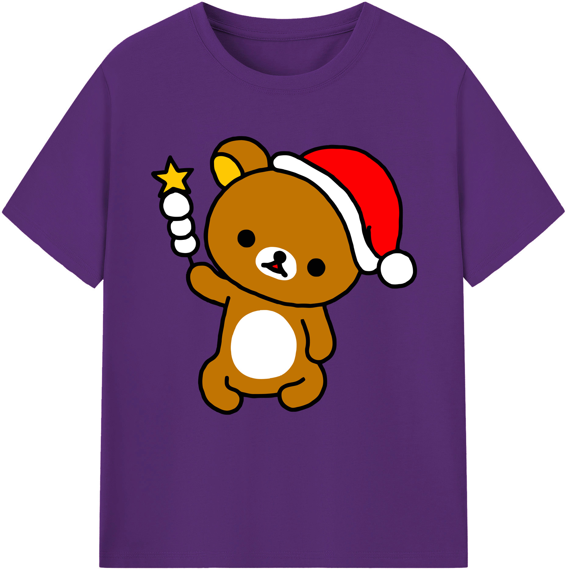 （画像用） リラックマ リラックマ キイロイトリ Rilakkuma Korilakkuma Kiiroitori 綿100％半袖Tシャツ（フロントプリント）