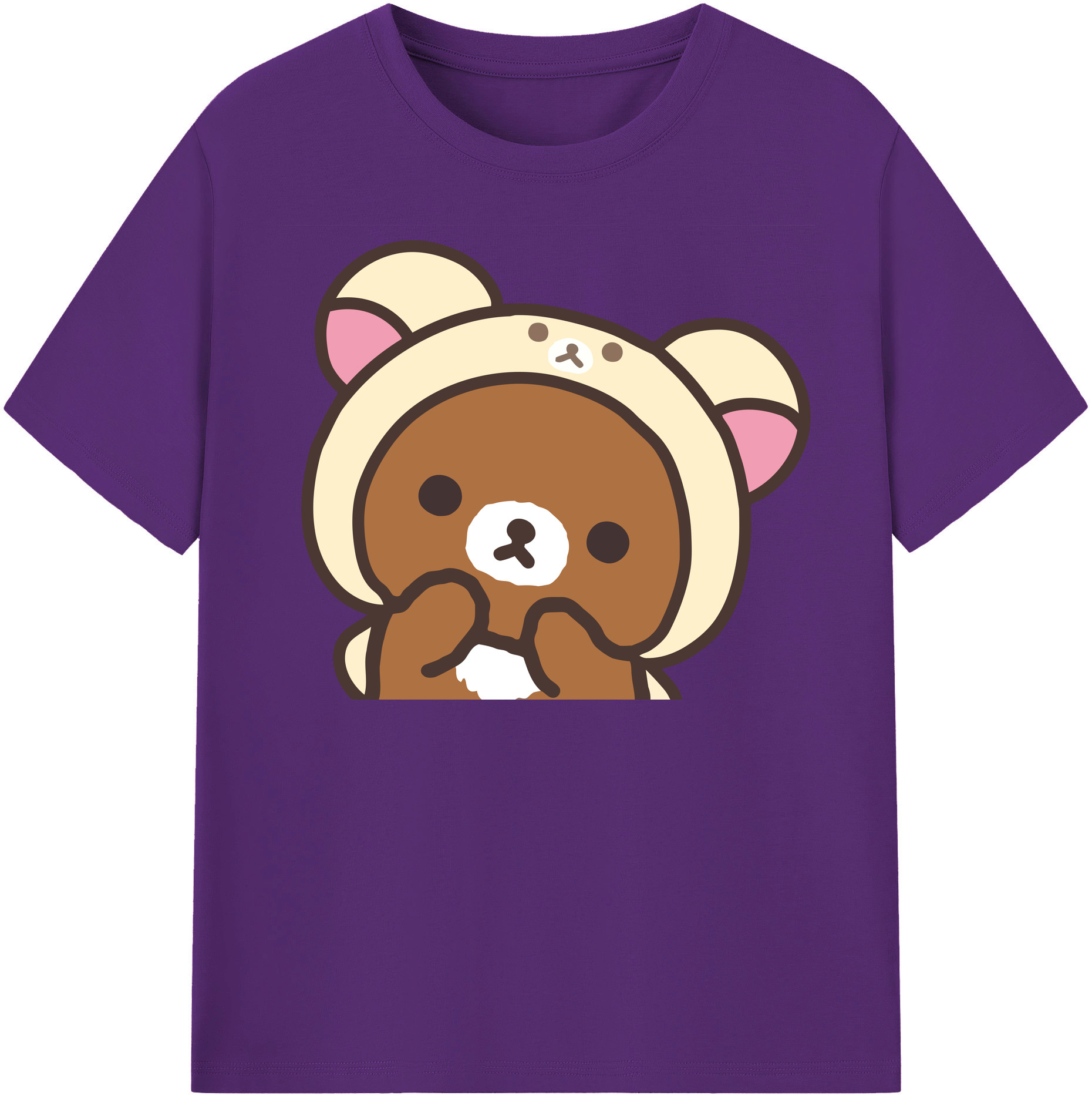 （画像用） リラックマ リラックマ キイロイトリ Rilakkuma Korilakkuma Kiiroitori 綿100％半袖Tシャツ（フロントプリント）