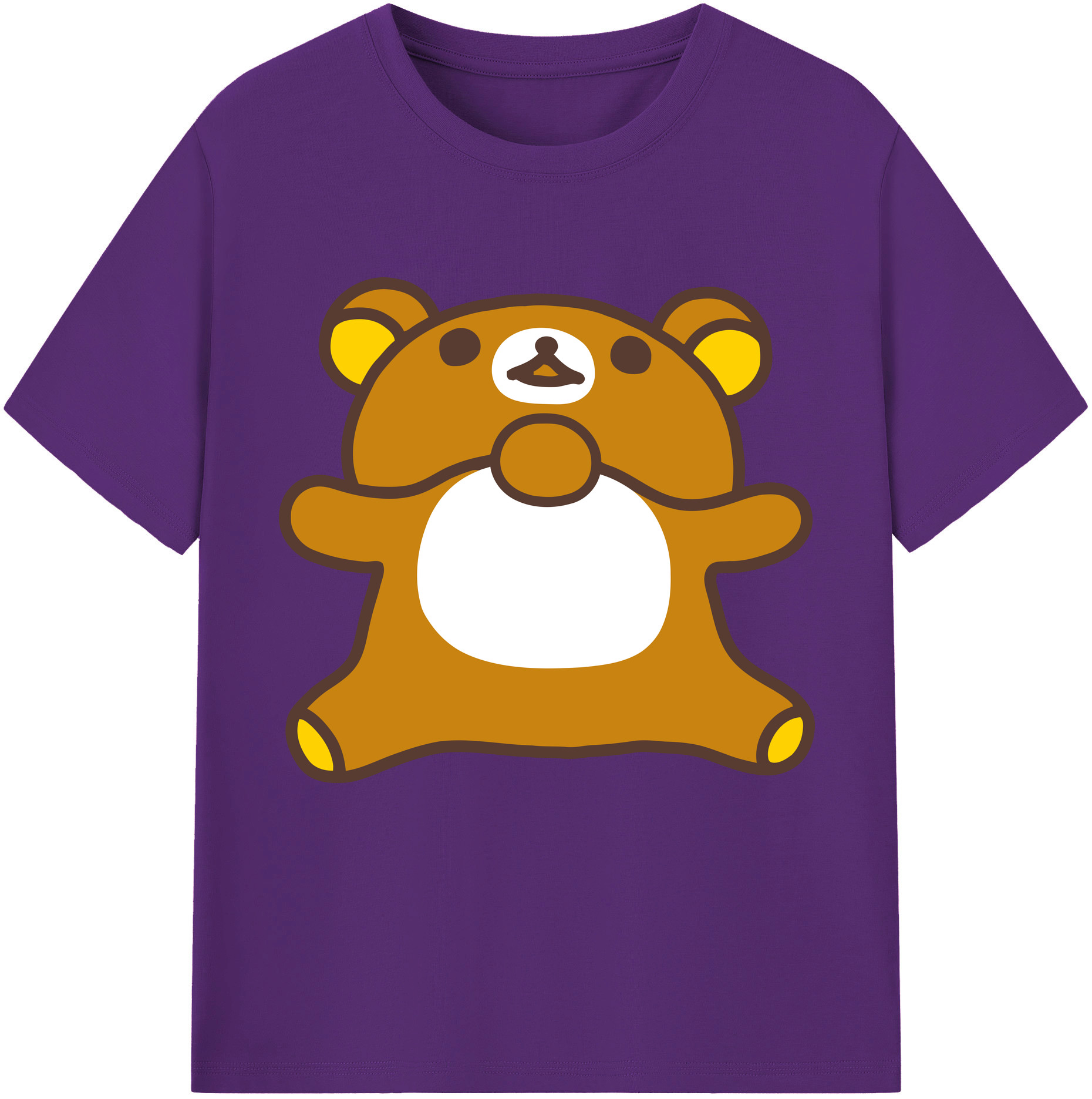 （画像用） リラックマ リラックマ キイロイトリ Rilakkuma Korilakkuma Kiiroitori 綿100％半袖Tシャツ（フロントプリント）