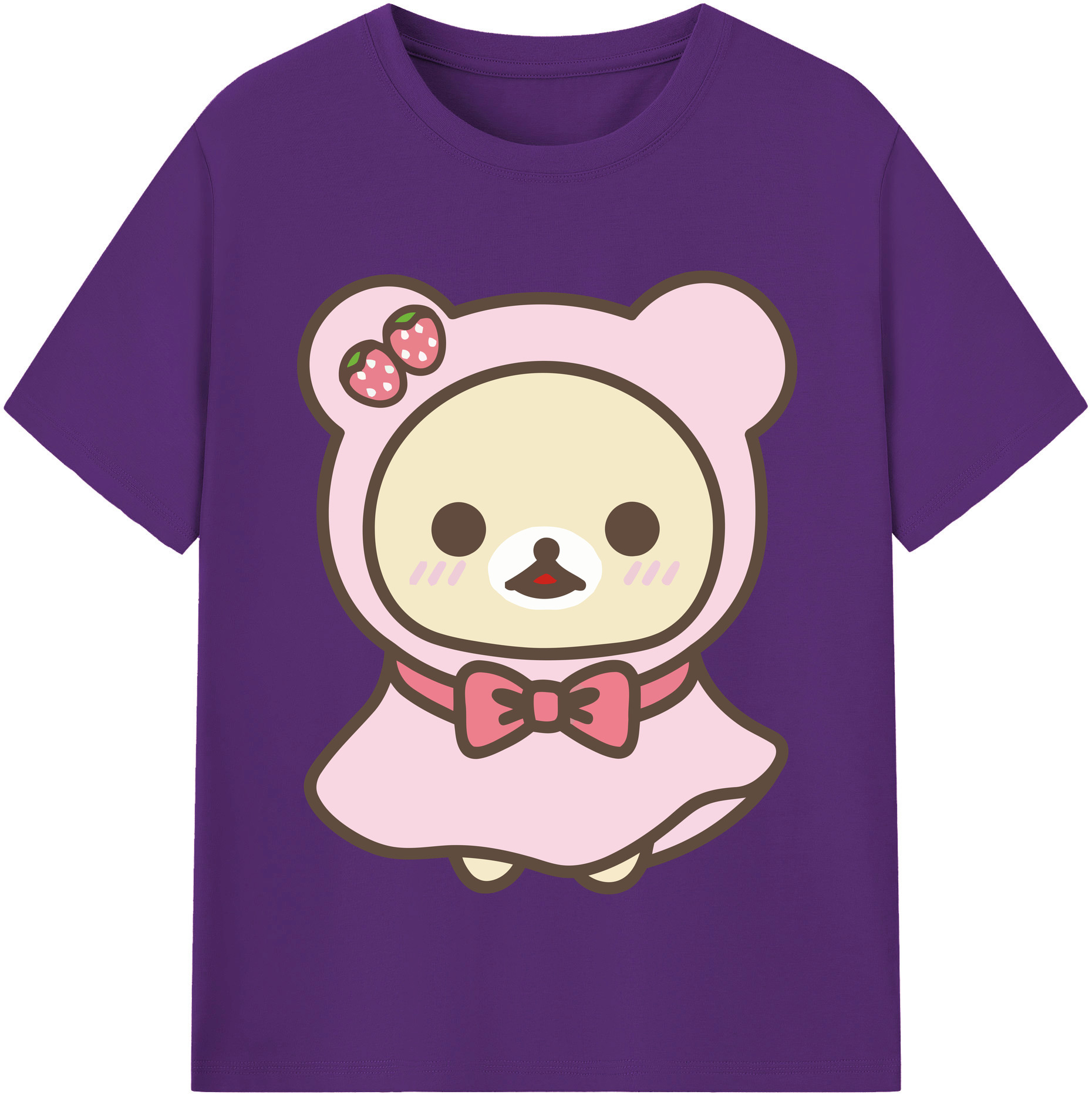 （画像用） リラックマ リラックマ キイロイトリ Rilakkuma Korilakkuma Kiiroitori 綿100％半袖Tシャツ（フロントプリント）