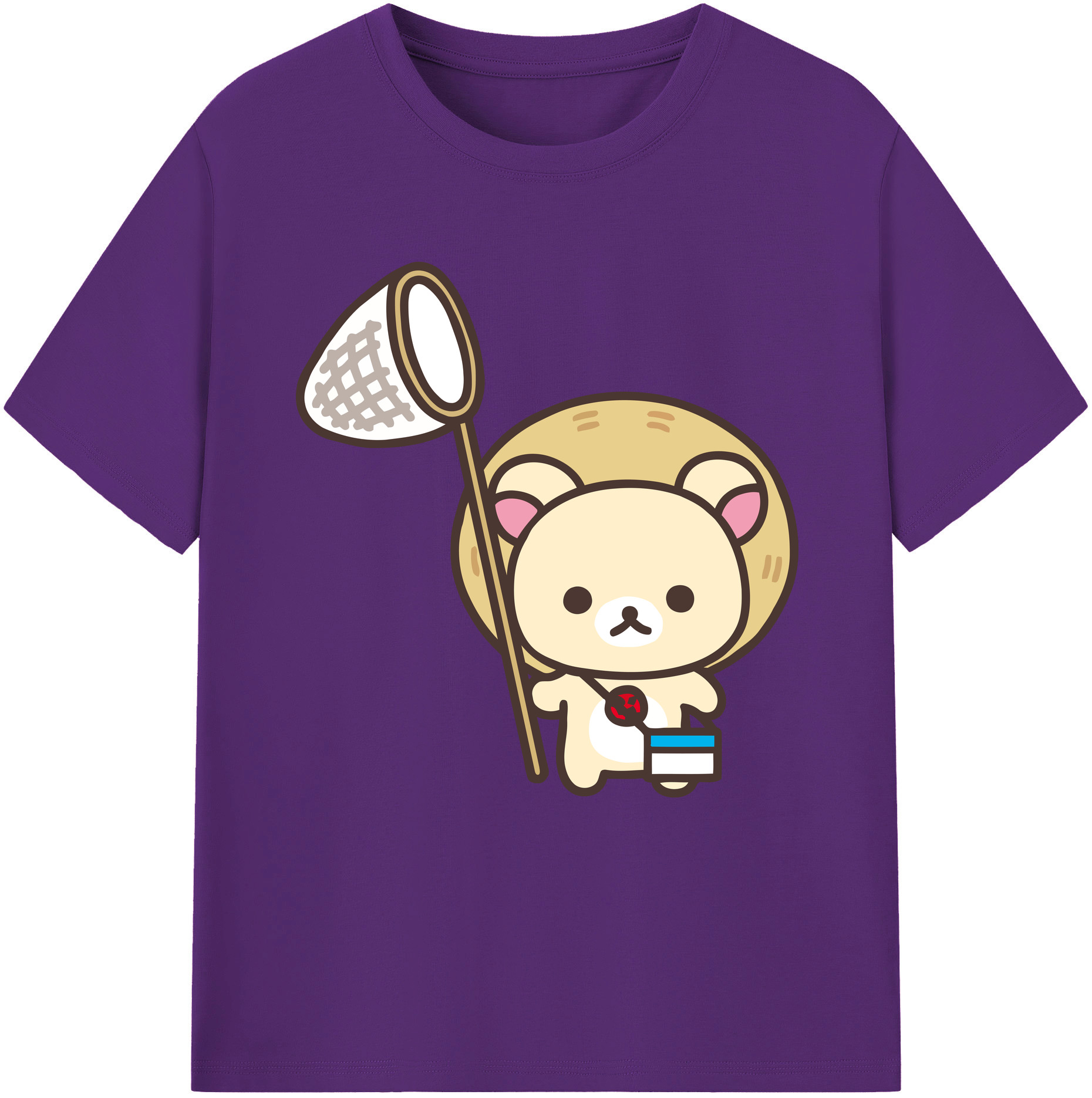 （画像用） リラックマ リラックマ キイロイトリ Rilakkuma Korilakkuma Kiiroitori 綿100％半袖Tシャツ（フロントプリント）