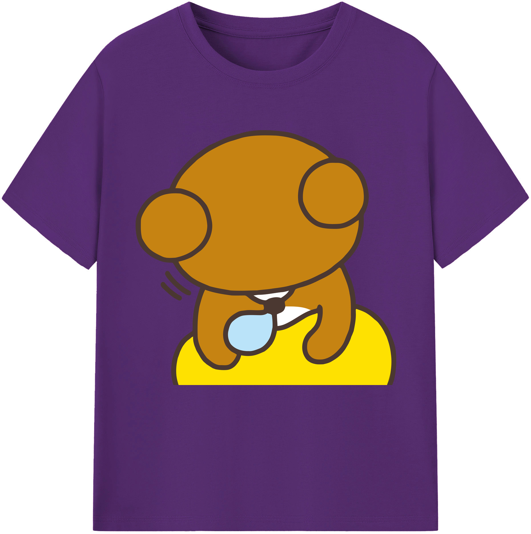（画像用） リラックマ リラックマ キイロイトリ Rilakkuma Korilakkuma Kiiroitori 綿100％半袖Tシャツ（フロントプリント）