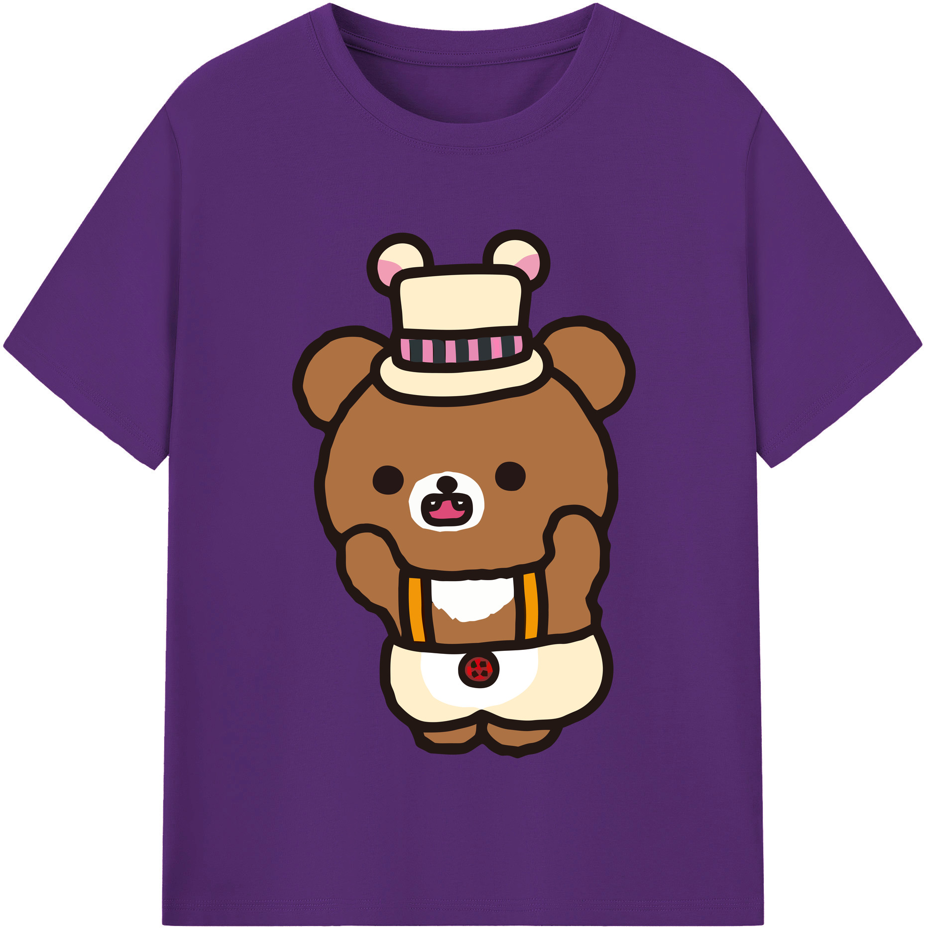 （画像用） リラックマ リラックマ キイロイトリ Rilakkuma Korilakkuma Kiiroitori 綿100％半袖Tシャツ（フロントプリント）