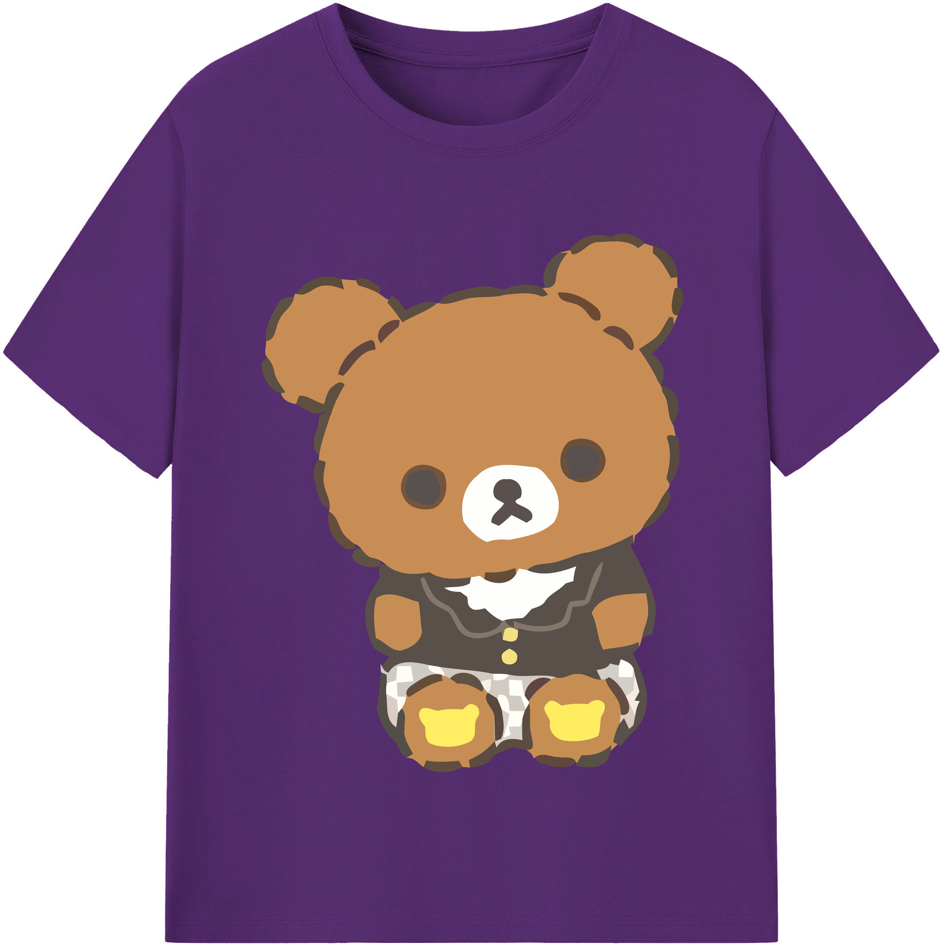 （画像用） リラックマ リラックマ キイロイトリ Rilakkuma Korilakkuma Kiiroitori 綿100％半袖Tシャツ（フロントプリント）