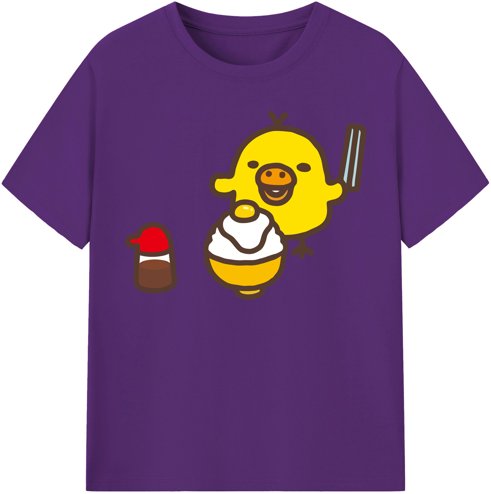 （画像用） リラックマ リラックマ キイロイトリ Rilakkuma Korilakkuma Kiiroitori 綿100％半袖Tシャツ（フロントプリント）