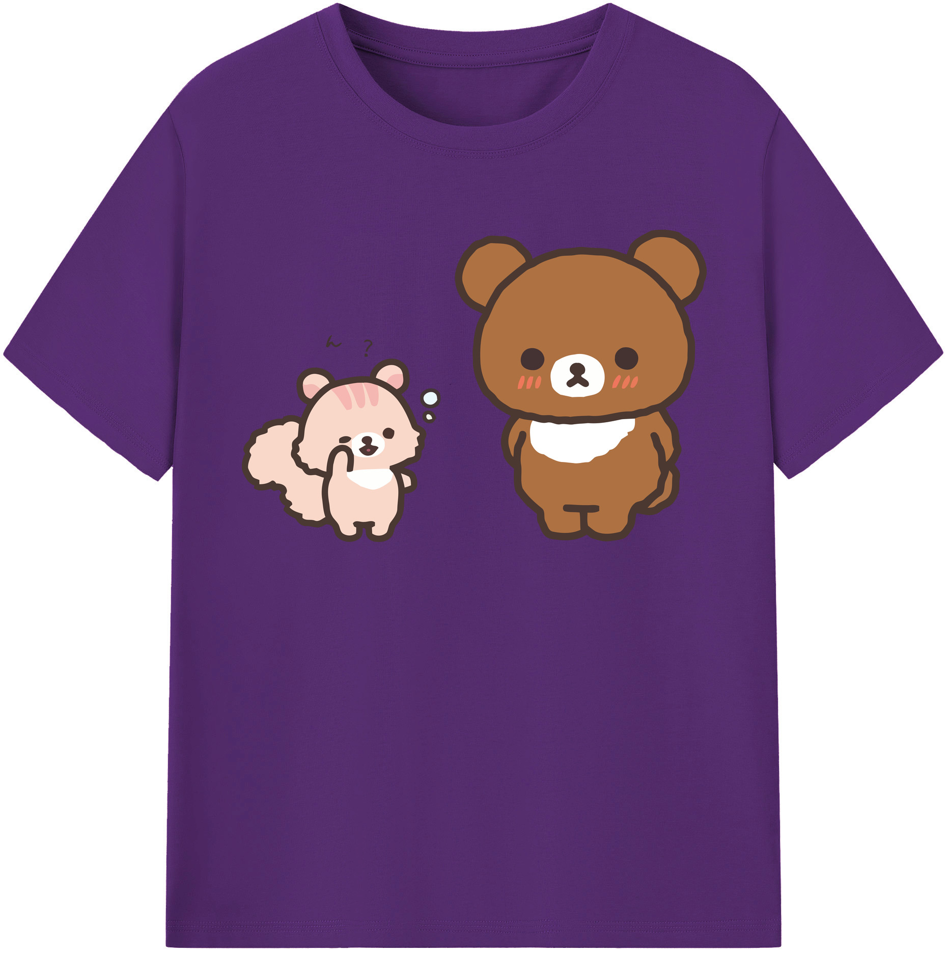 （画像用） リラックマ リラックマ キイロイトリ Rilakkuma Korilakkuma Kiiroitori 綿100％半袖Tシャツ（フロントプリント）
