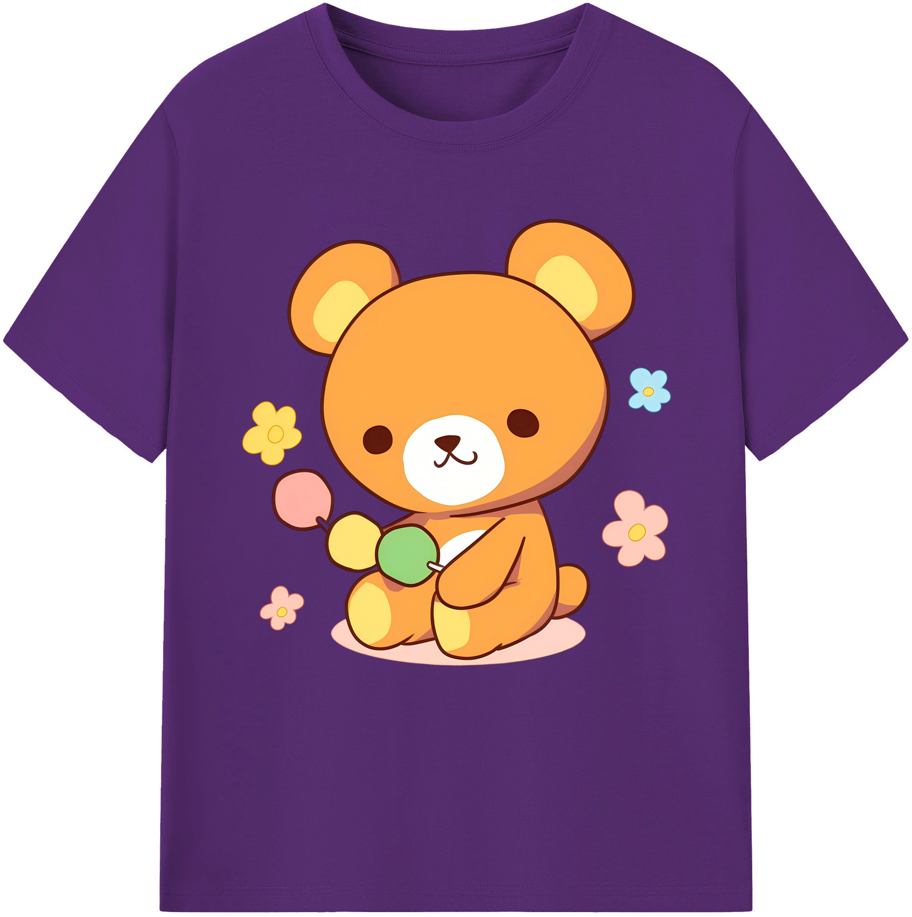（画像用） リラックマ リラックマ キイロイトリ Rilakkuma Korilakkuma Kiiroitori 綿100％半袖Tシャツ（フロントプリント）