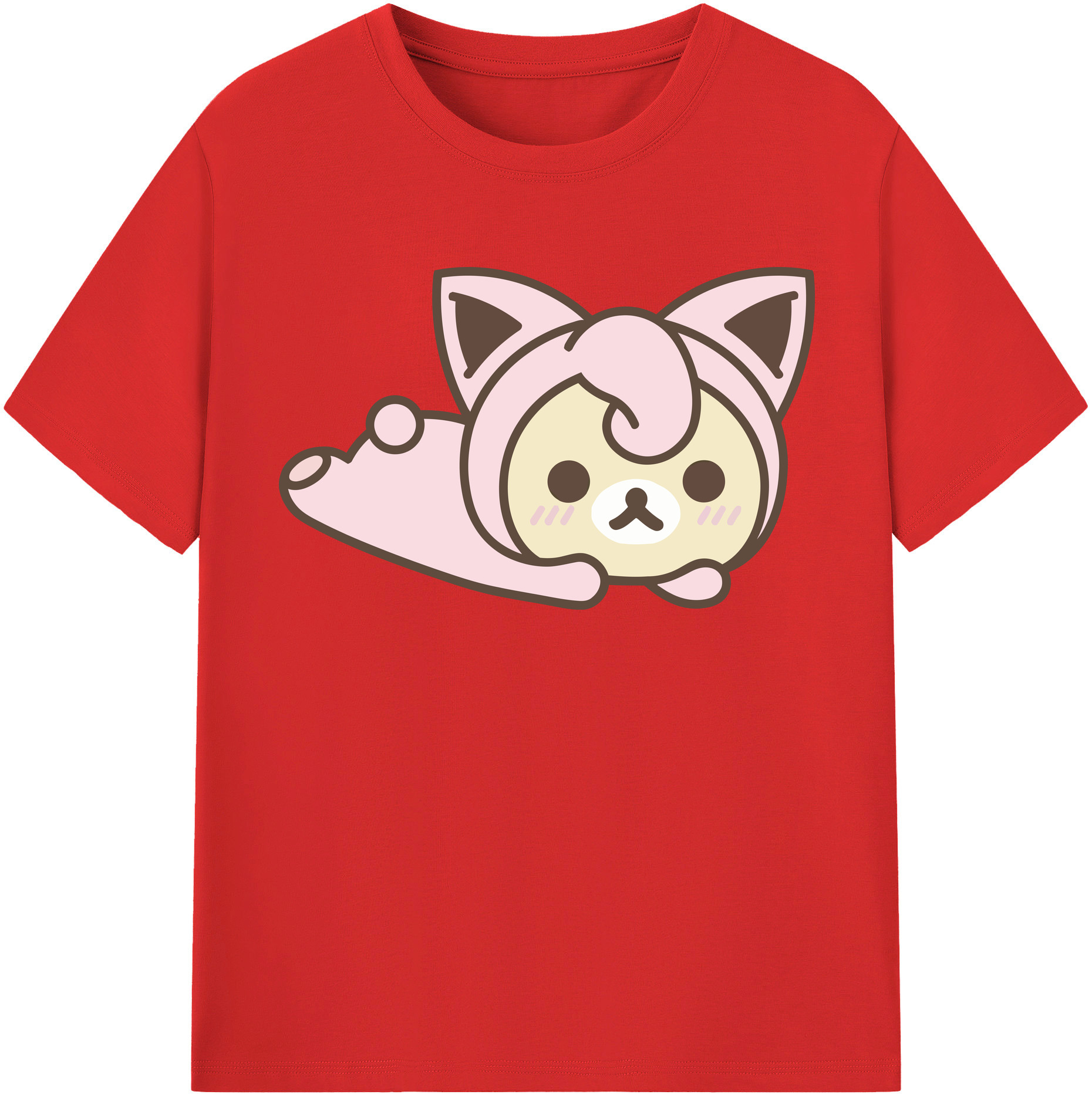 （画像用） リラックマ リラックマ キイロイトリ Rilakkuma Korilakkuma Kiiroitori 綿100％半袖Tシャツ（フロントプリント）