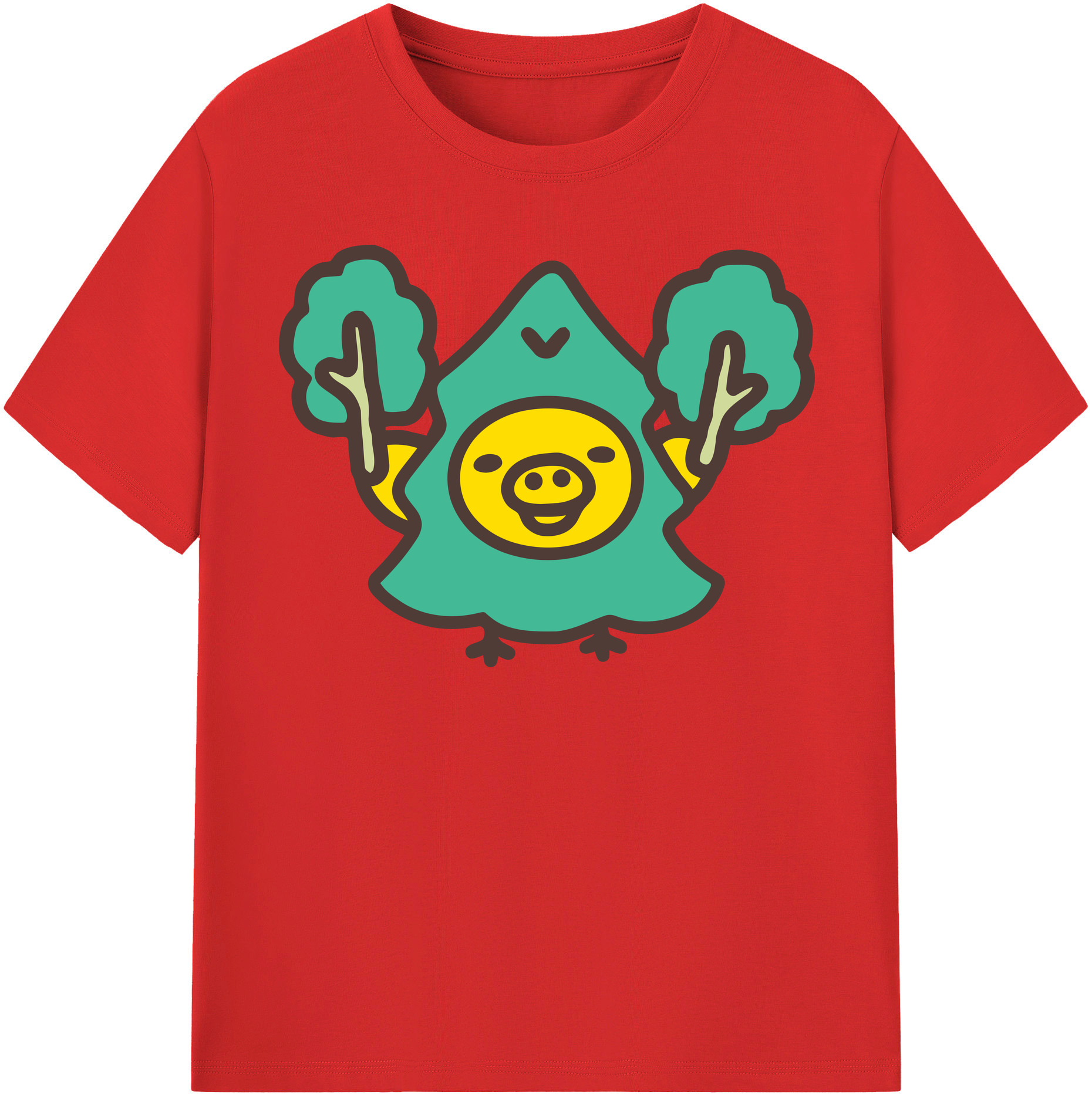 （画像用） リラックマ リラックマ キイロイトリ Rilakkuma Korilakkuma Kiiroitori 綿100％半袖Tシャツ（フロントプリント）