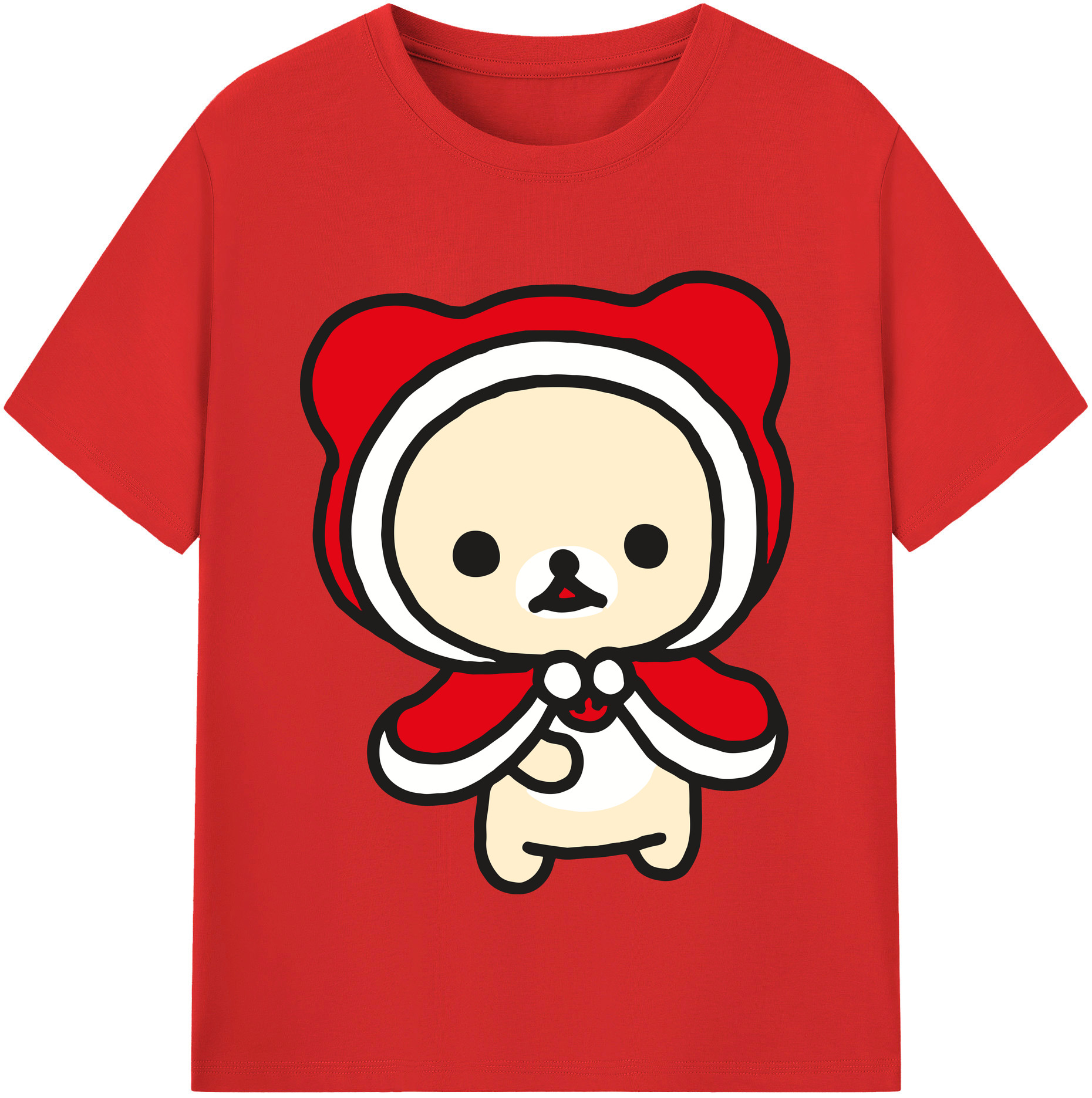 （画像用） リラックマ リラックマ キイロイトリ Rilakkuma Korilakkuma Kiiroitori 綿100％半袖Tシャツ（フロントプリント）