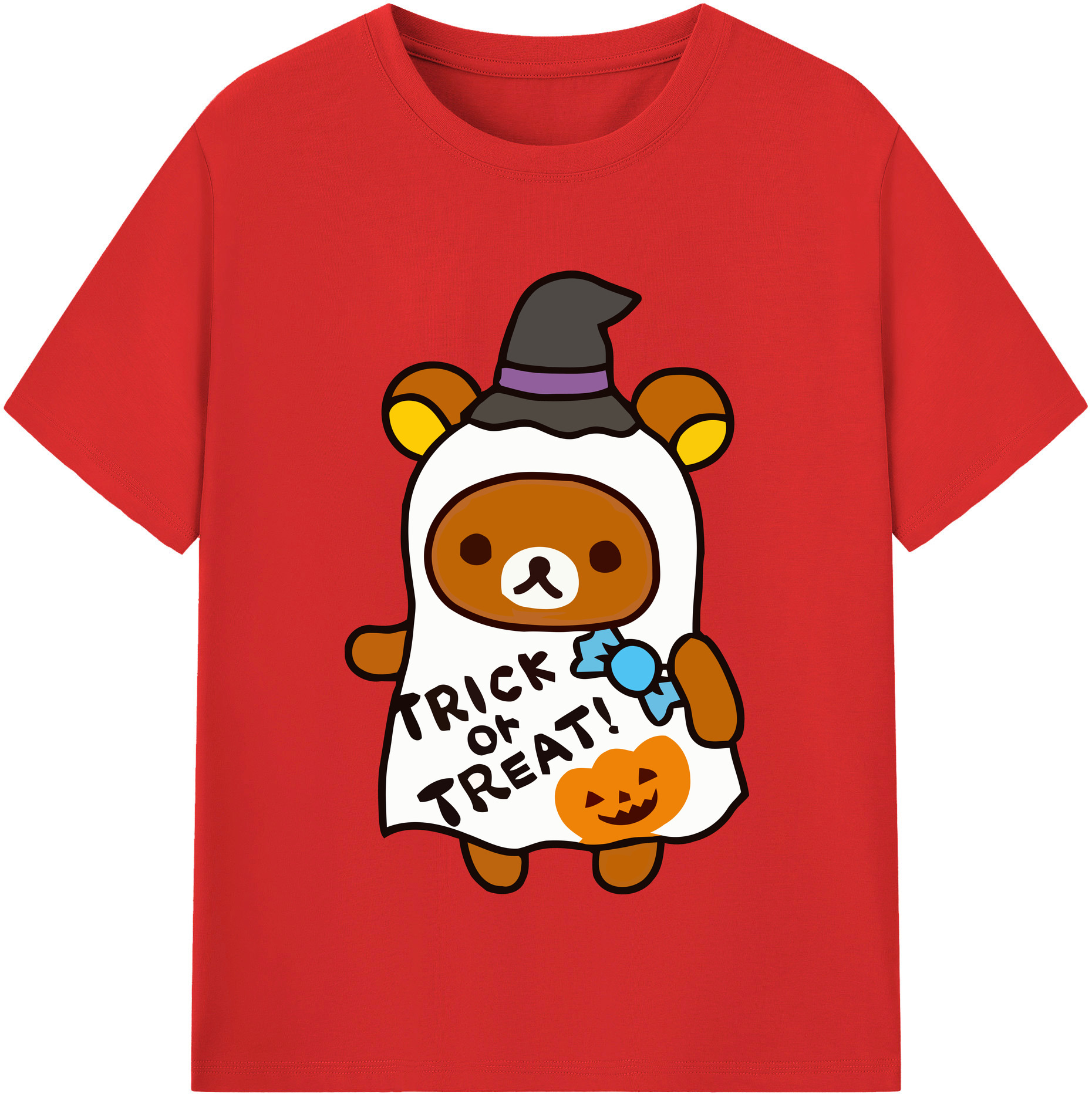 （画像用） リラックマ リラックマ キイロイトリ Rilakkuma Korilakkuma Kiiroitori 綿100％半袖Tシャツ（フロントプリント）