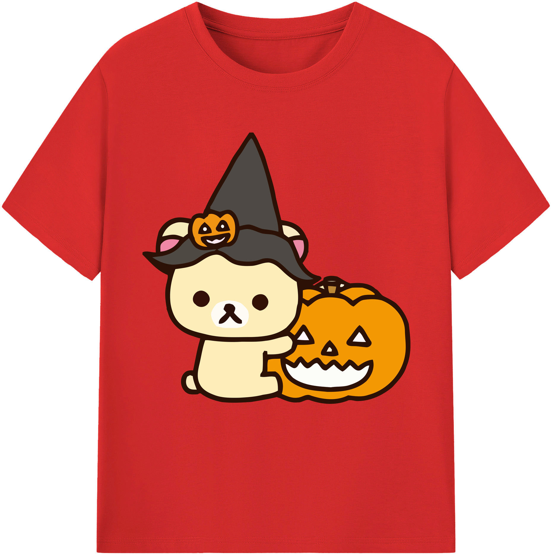 （画像用） リラックマ リラックマ キイロイトリ Rilakkuma Korilakkuma Kiiroitori 綿100％半袖Tシャツ（フロントプリント）