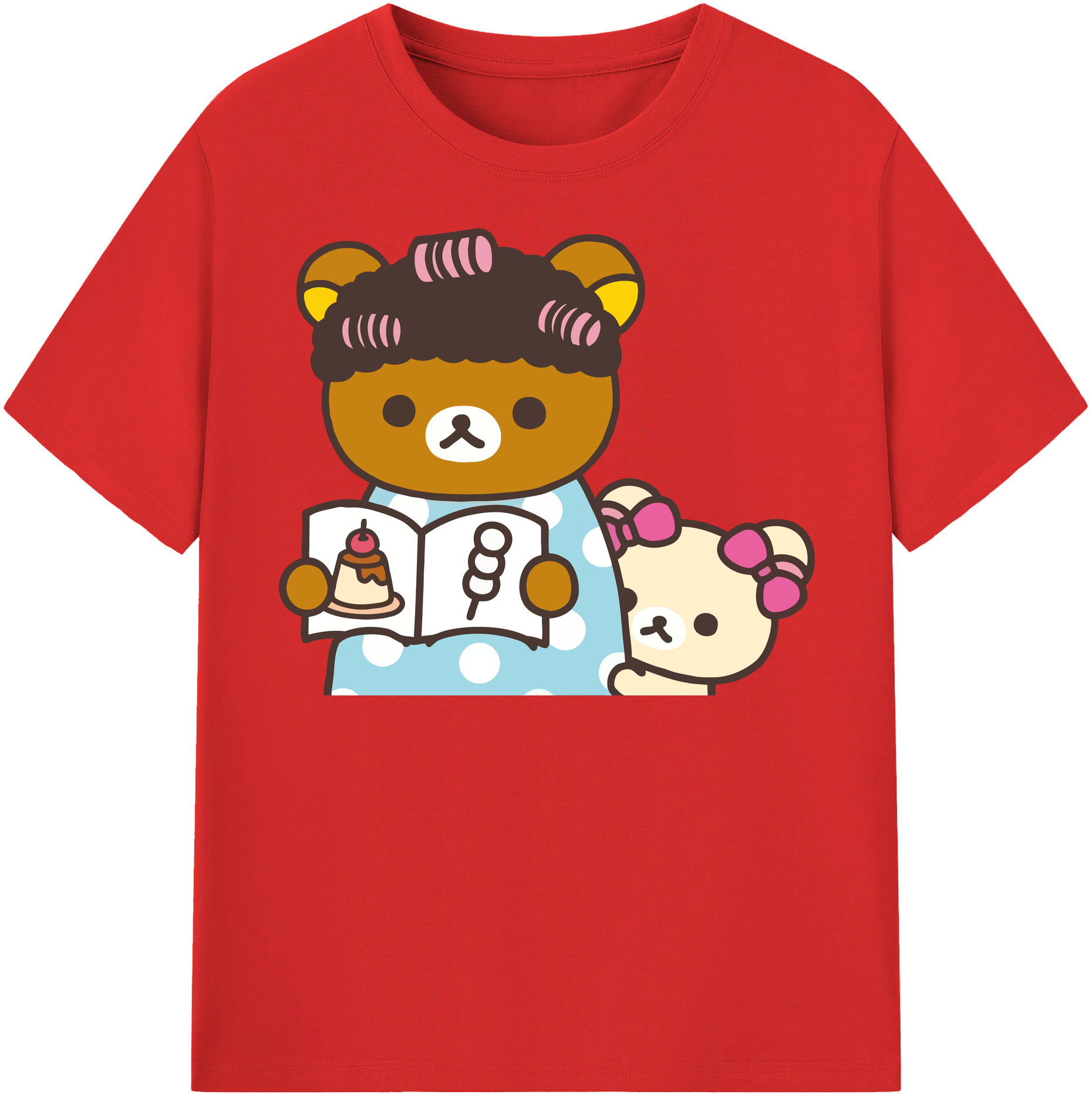 （画像用） リラックマ リラックマ キイロイトリ Rilakkuma Korilakkuma Kiiroitori 綿100％半袖Tシャツ（フロントプリント）