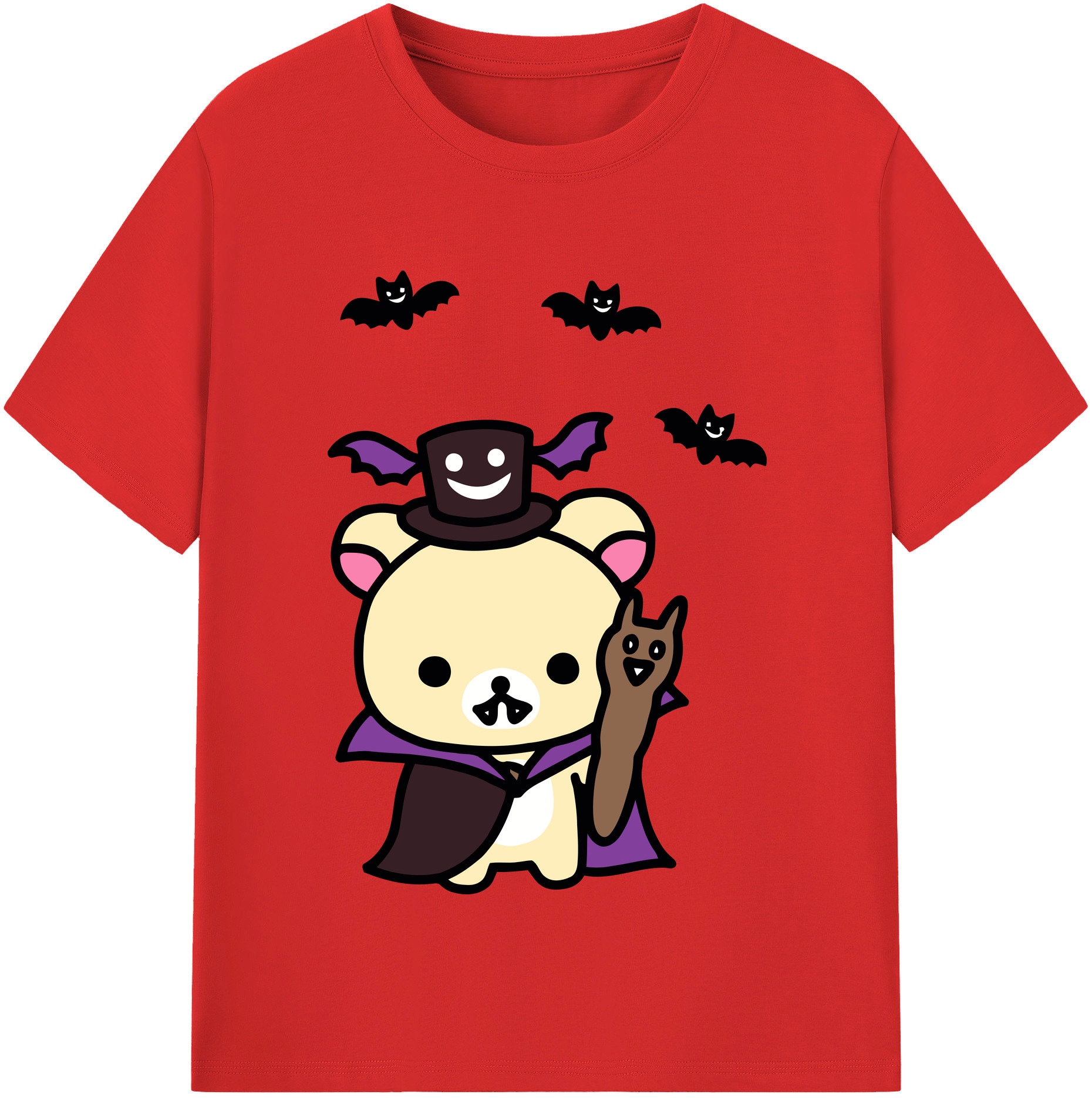 （画像用） リラックマ リラックマ キイロイトリ Rilakkuma Korilakkuma Kiiroitori 綿100％半袖Tシャツ（フロントプリント）