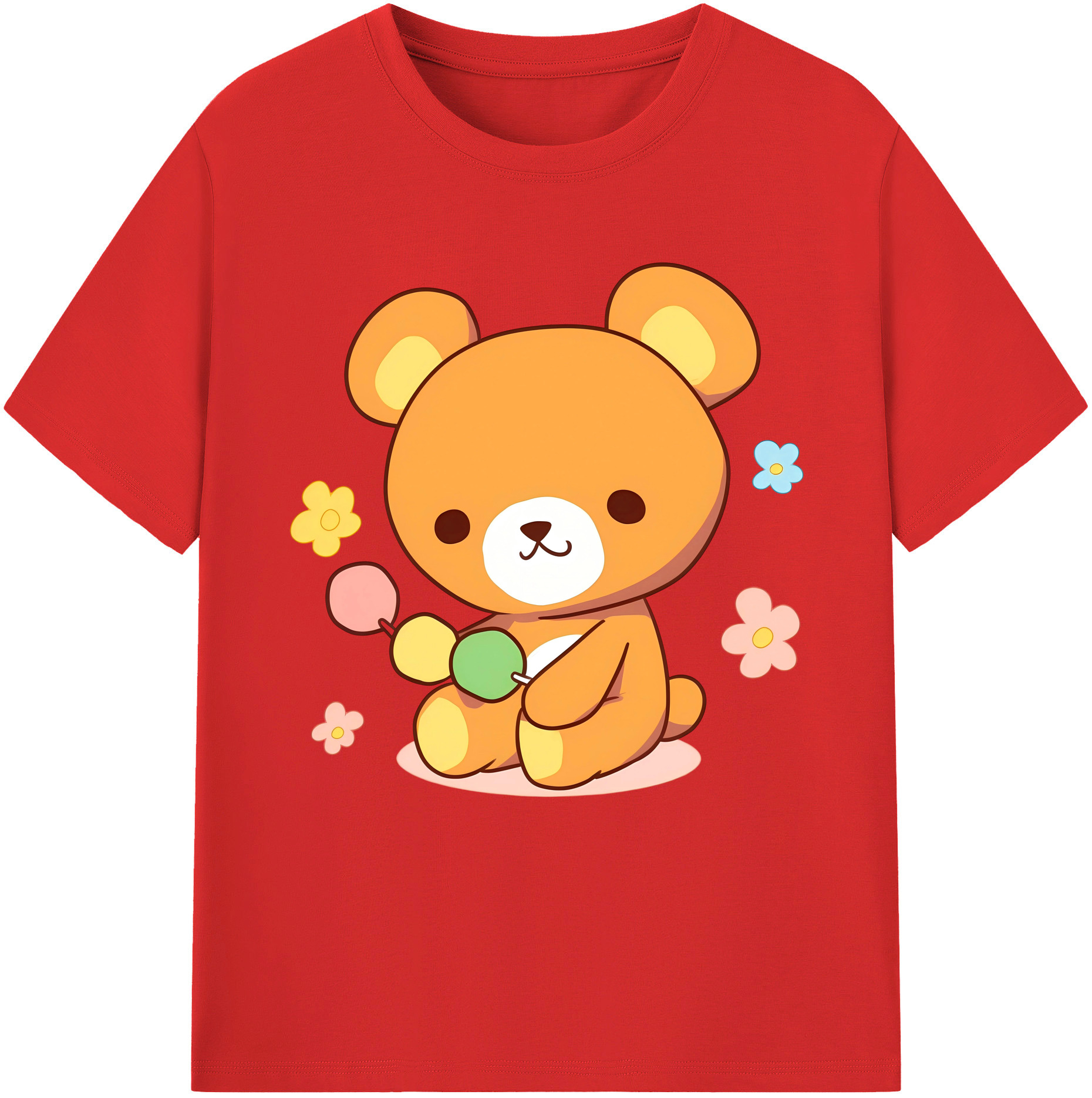 （画像用） リラックマ リラックマ キイロイトリ Rilakkuma Korilakkuma Kiiroitori 綿100％半袖Tシャツ（フロントプリント）