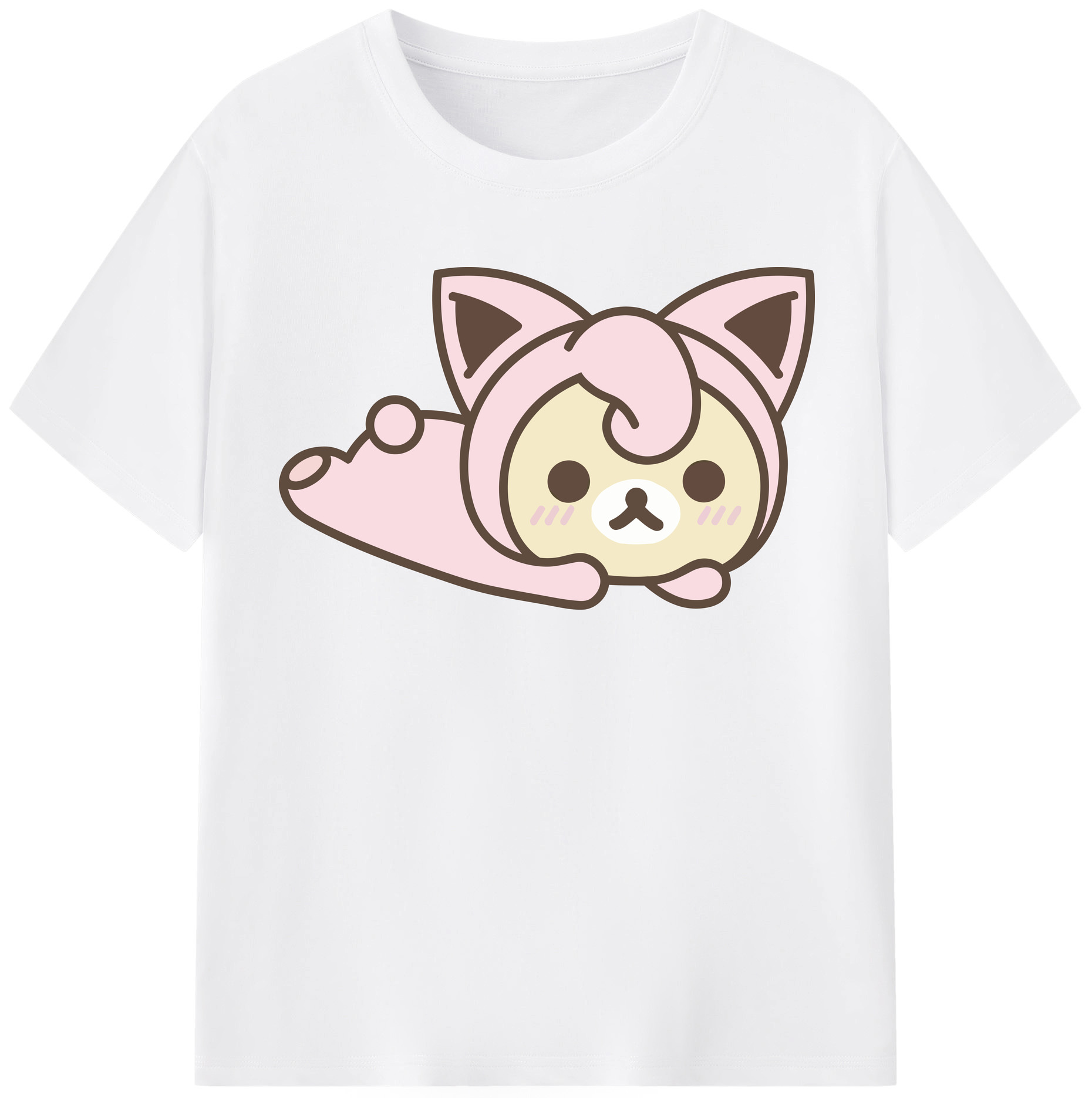 （画像用） リラックマ リラックマ キイロイトリ Rilakkuma Korilakkuma Kiiroitori 綿100％半袖Tシャツ（フロントプリント）