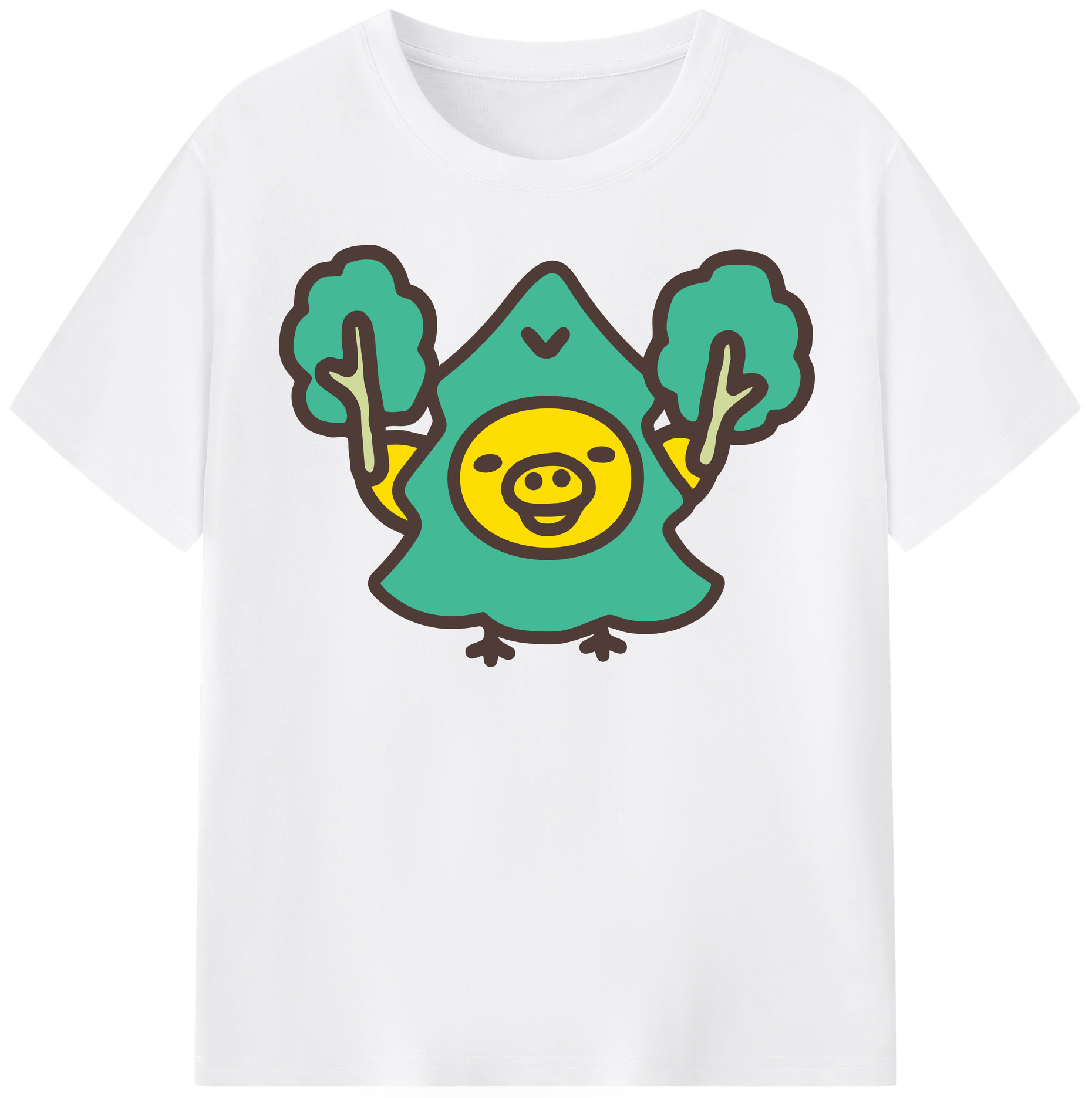 （画像用） リラックマ リラックマ キイロイトリ Rilakkuma Korilakkuma Kiiroitori 綿100％半袖Tシャツ（フロントプリント）