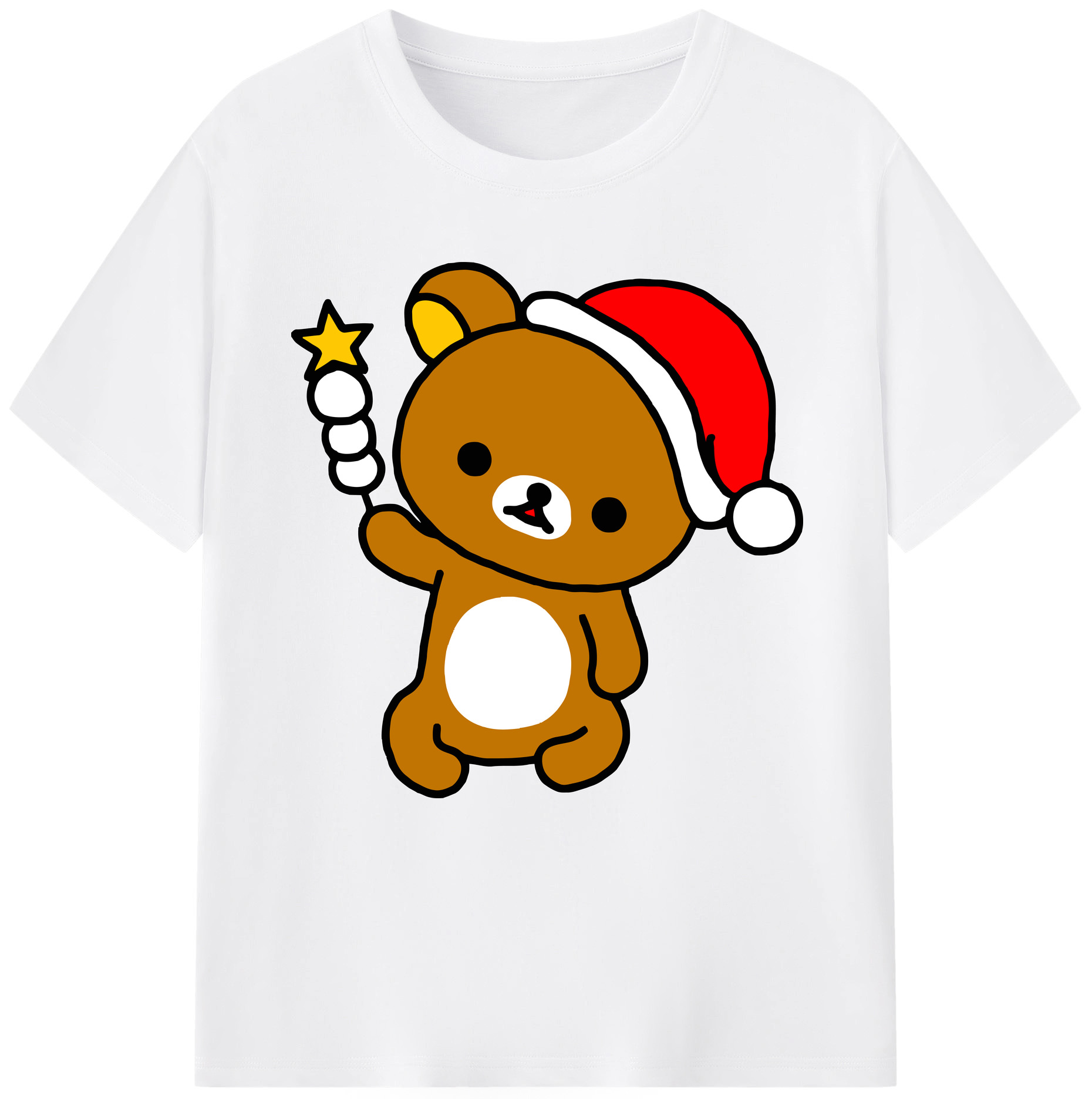 （画像用） リラックマ リラックマ キイロイトリ Rilakkuma Korilakkuma Kiiroitori 綿100％半袖Tシャツ（フロントプリント）