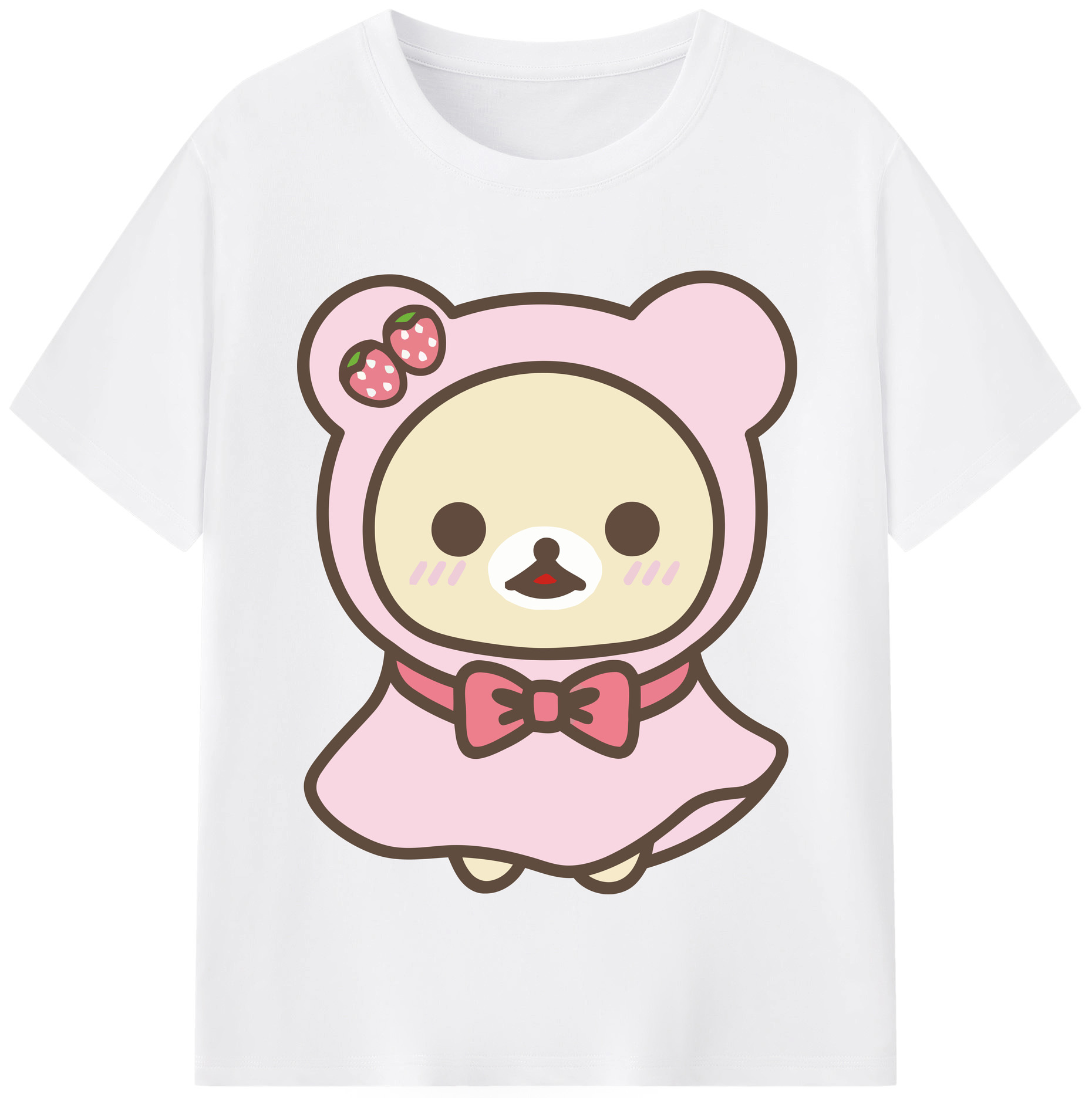（画像用） リラックマ リラックマ キイロイトリ Rilakkuma Korilakkuma Kiiroitori 綿100％半袖Tシャツ（フロントプリント）
