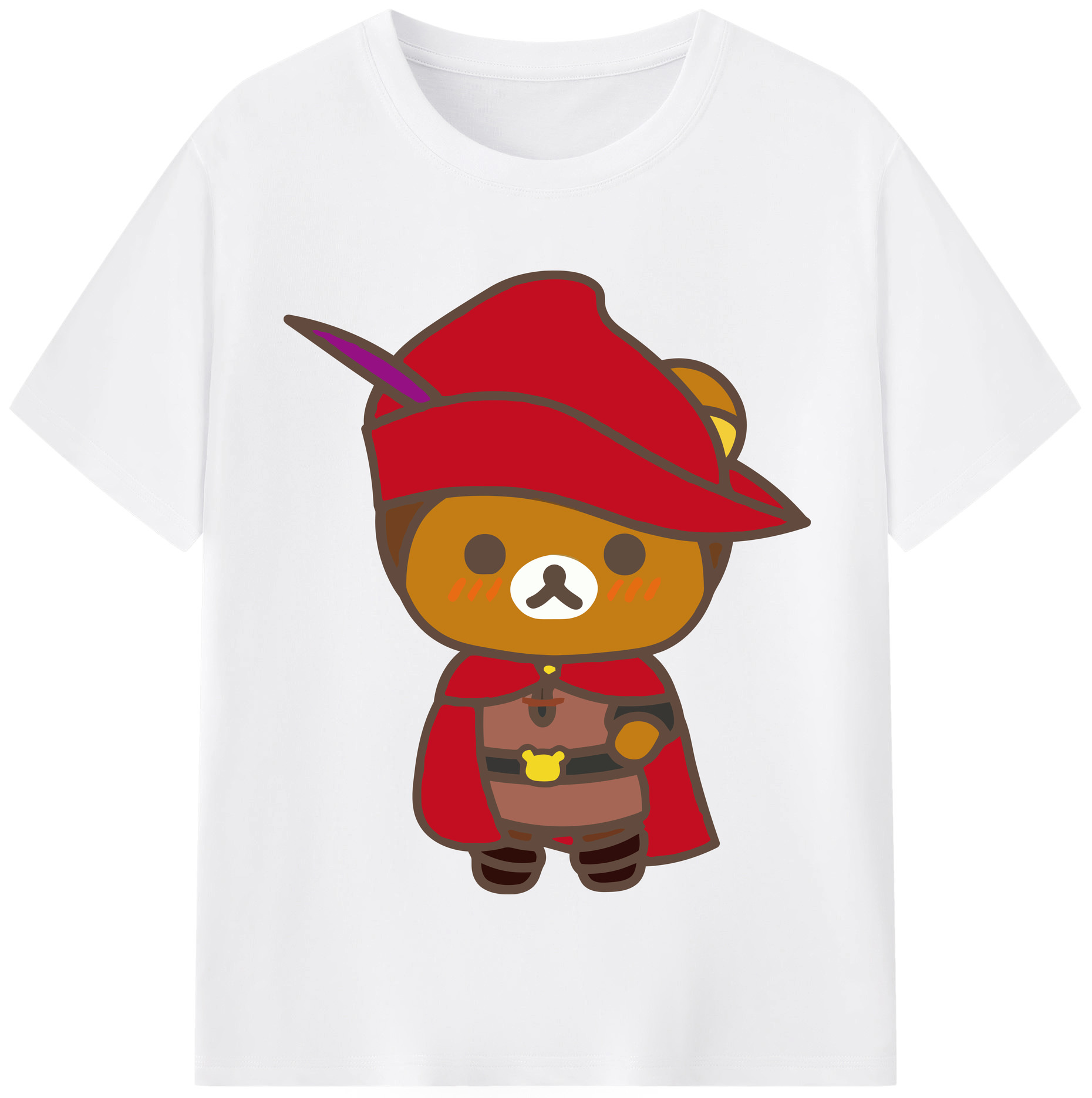 （画像用） リラックマ リラックマ キイロイトリ Rilakkuma Korilakkuma Kiiroitori 綿100％半袖Tシャツ（フロントプリント）