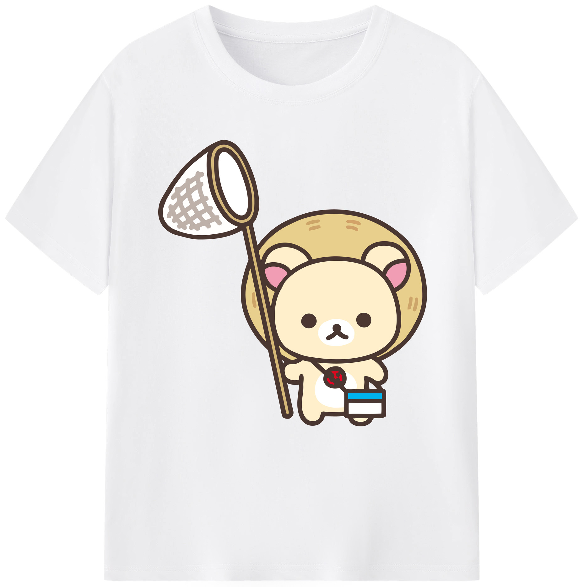 （画像用） リラックマ リラックマ キイロイトリ Rilakkuma Korilakkuma Kiiroitori 綿100％半袖Tシャツ（フロントプリント）