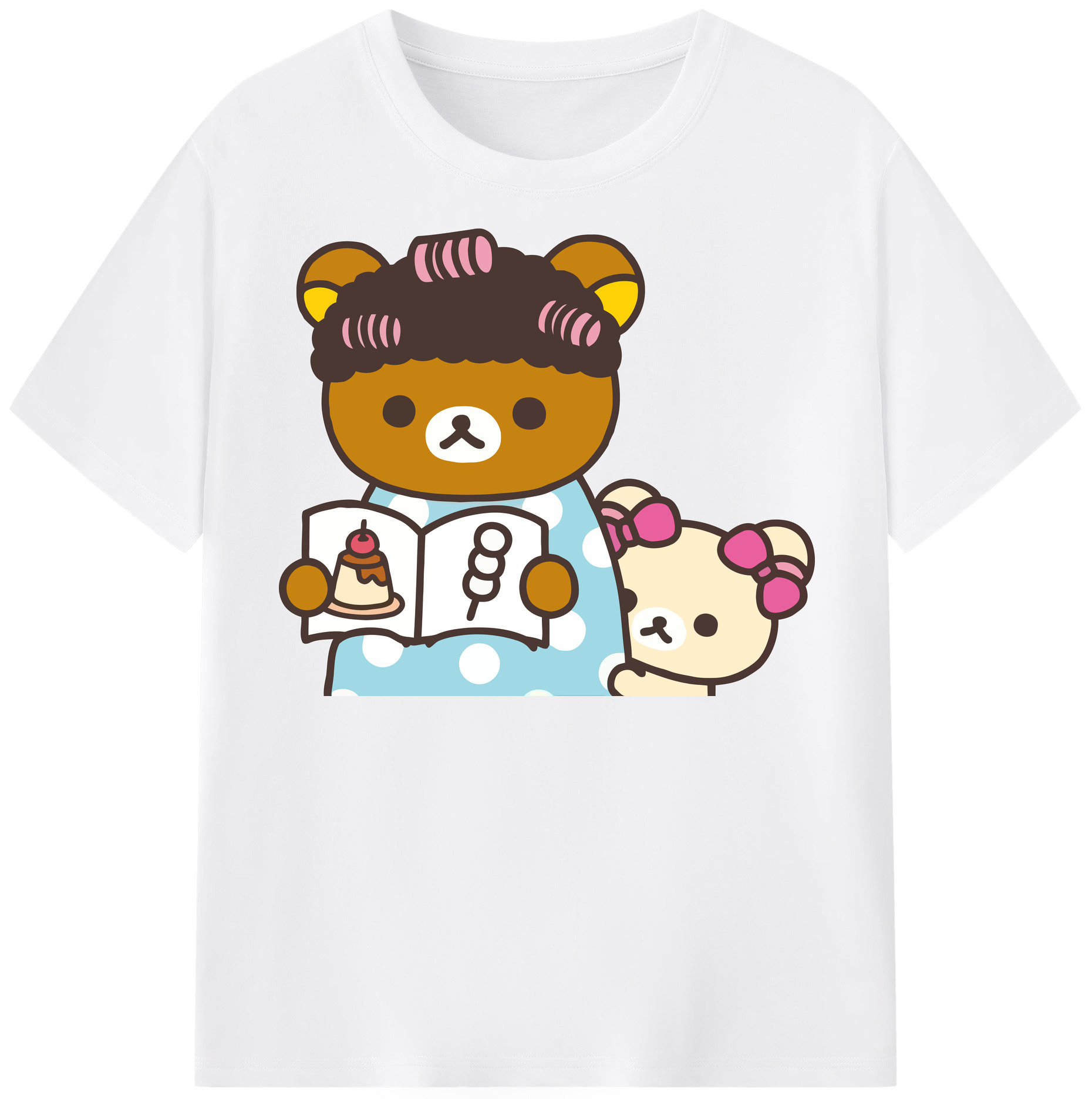 （画像用） リラックマ リラックマ キイロイトリ Rilakkuma Korilakkuma Kiiroitori 綿100％半袖Tシャツ（フロントプリント）