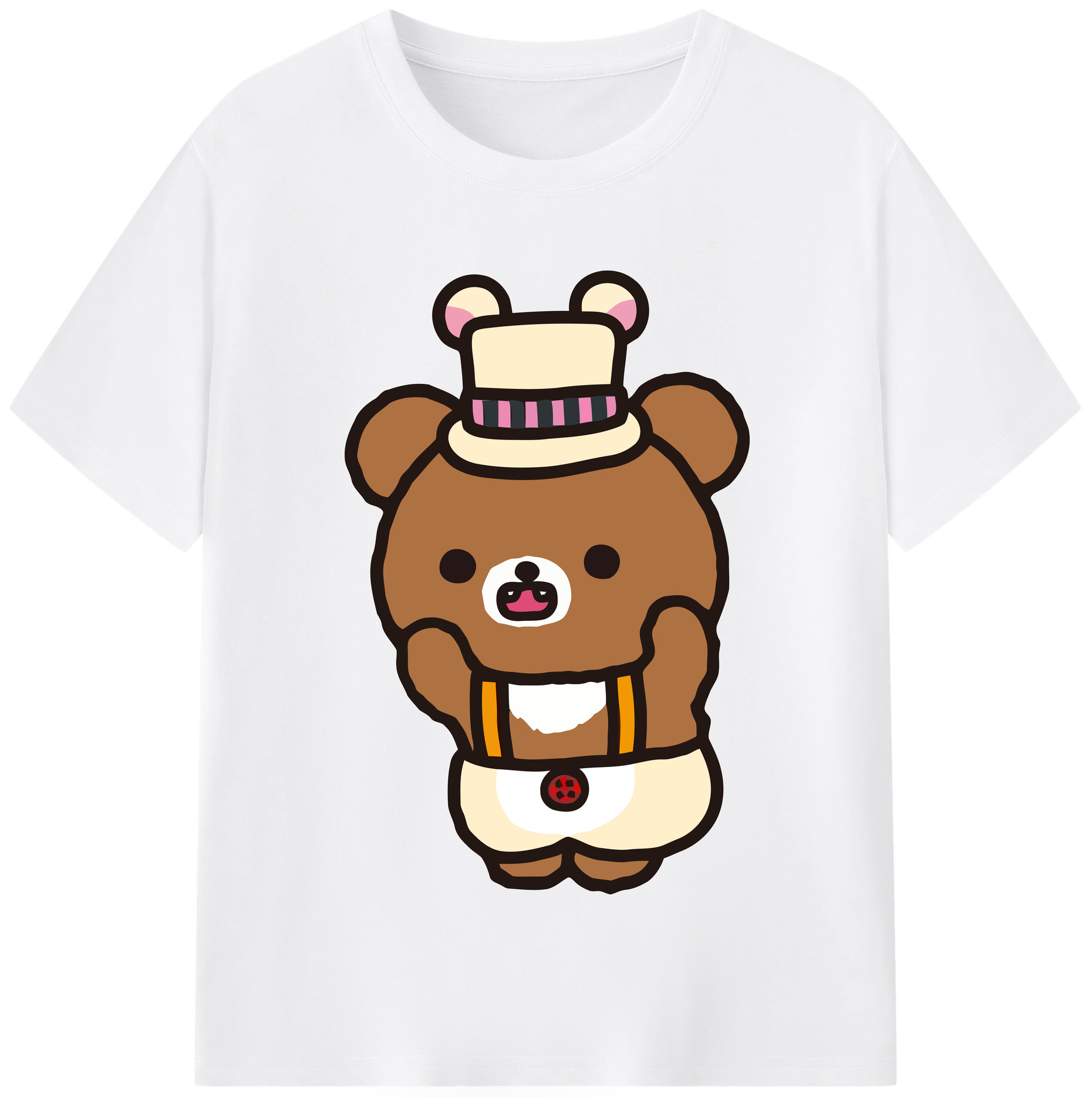 （画像用） リラックマ リラックマ キイロイトリ Rilakkuma Korilakkuma Kiiroitori 綿100％半袖Tシャツ（フロントプリント）