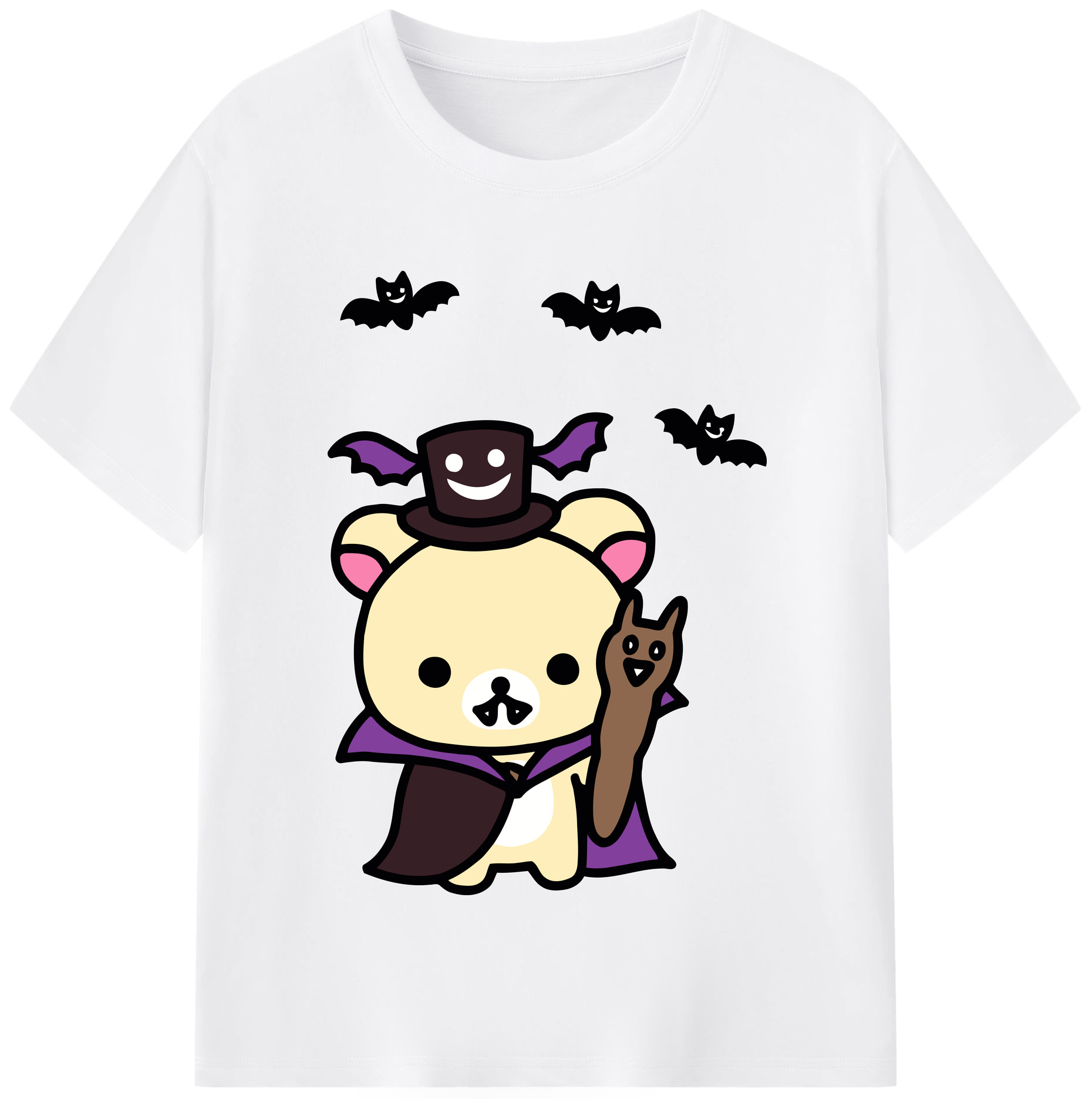 （画像用） リラックマ リラックマ キイロイトリ Rilakkuma Korilakkuma Kiiroitori 綿100％半袖Tシャツ（フロントプリント）