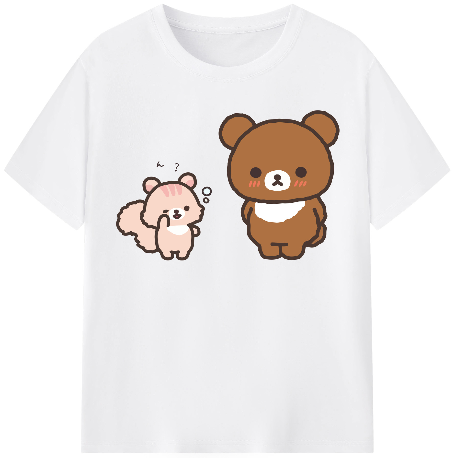 （画像用） リラックマ リラックマ キイロイトリ Rilakkuma Korilakkuma Kiiroitori 綿100％半袖Tシャツ（フロントプリント）
