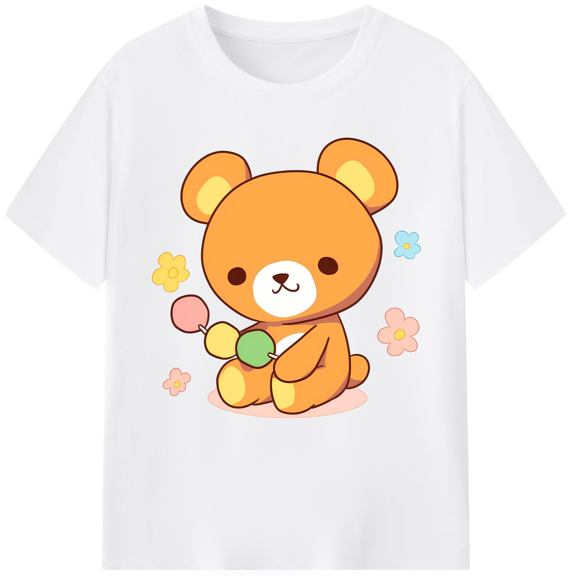 （画像用） リラックマ リラックマ キイロイトリ Rilakkuma Korilakkuma Kiiroitori 綿100％半袖Tシャツ（フロントプリント）