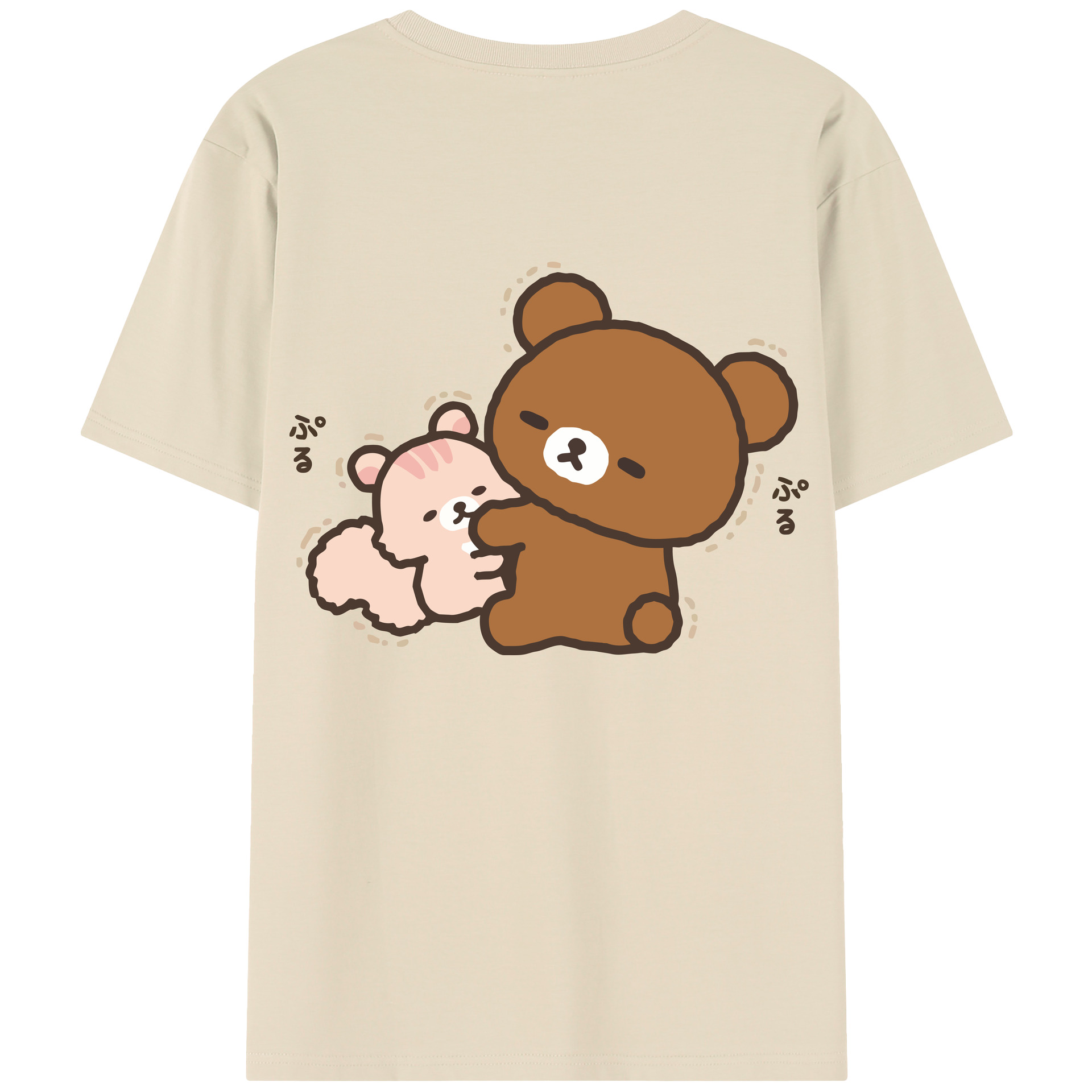 （画像用） リラックマ リラックマ キイロイトリ Rilakkuma Korilakkuma Kiiroitori 綿100％半袖Tシャツ（背面プリント）