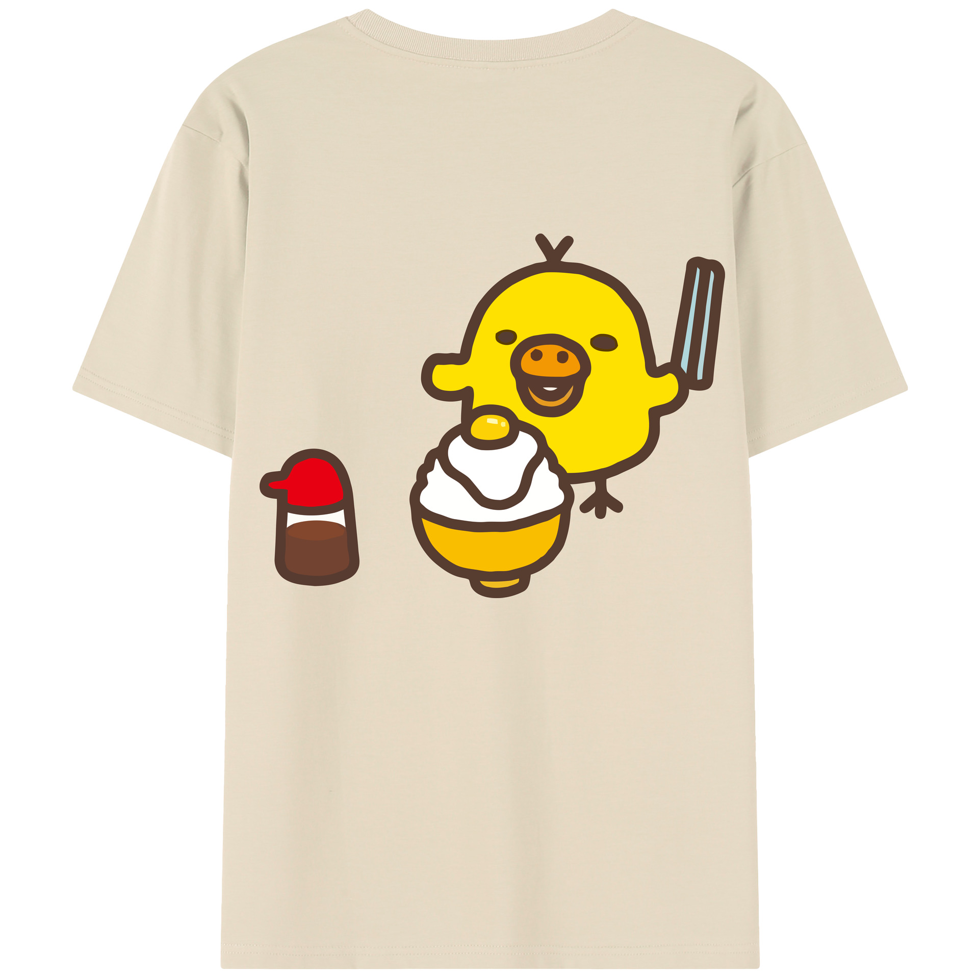 （画像用） リラックマ リラックマ キイロイトリ Rilakkuma Korilakkuma Kiiroitori 綿100％半袖Tシャツ（背面プリント）