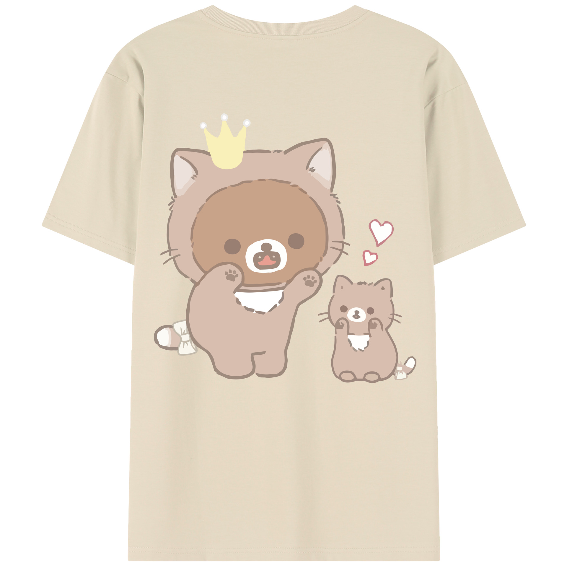 （画像用） リラックマ リラックマ キイロイトリ Rilakkuma Korilakkuma Kiiroitori 綿100％半袖Tシャツ（背面プリント）