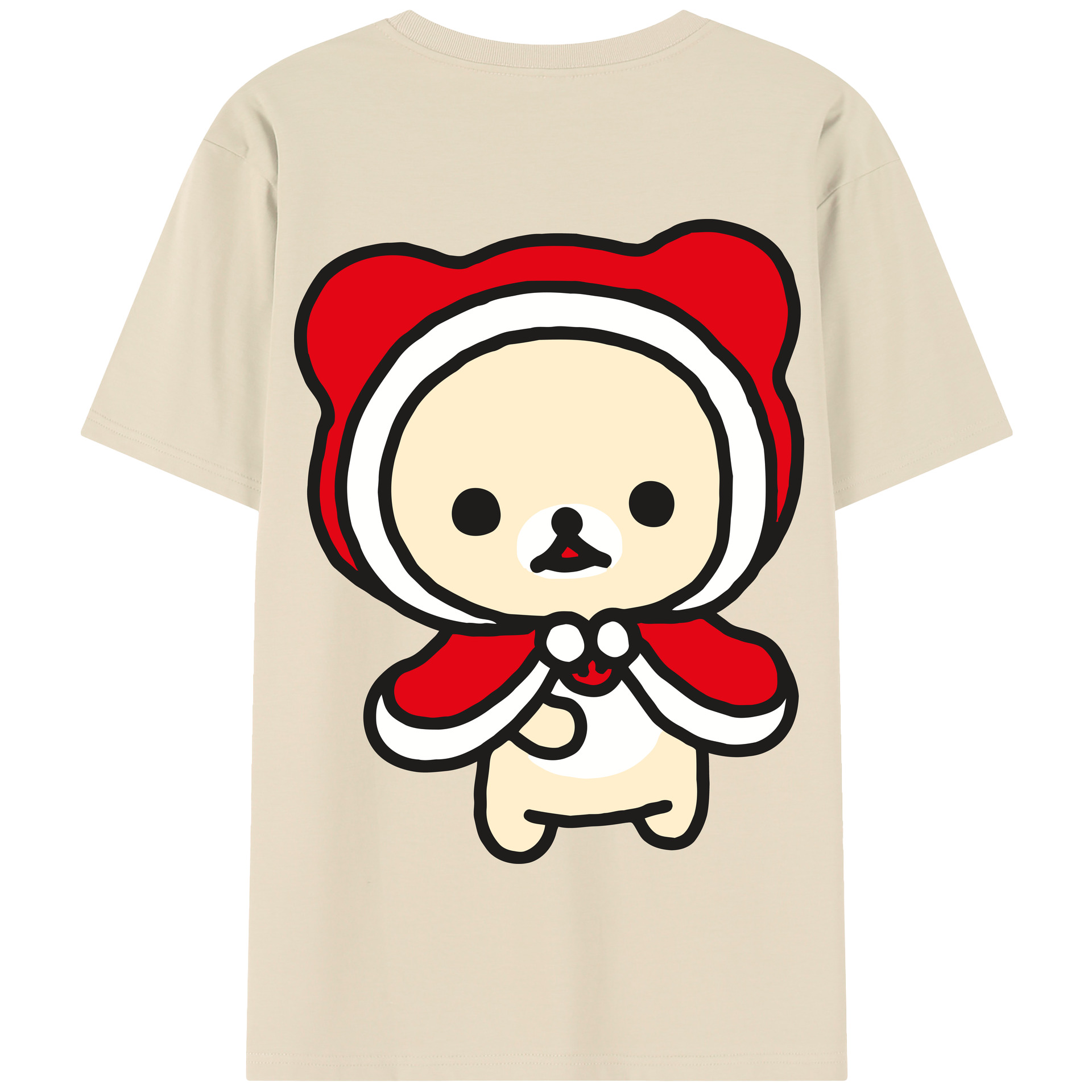 （画像用） リラックマ リラックマ キイロイトリ Rilakkuma Korilakkuma Kiiroitori 綿100％半袖Tシャツ（背面プリント）